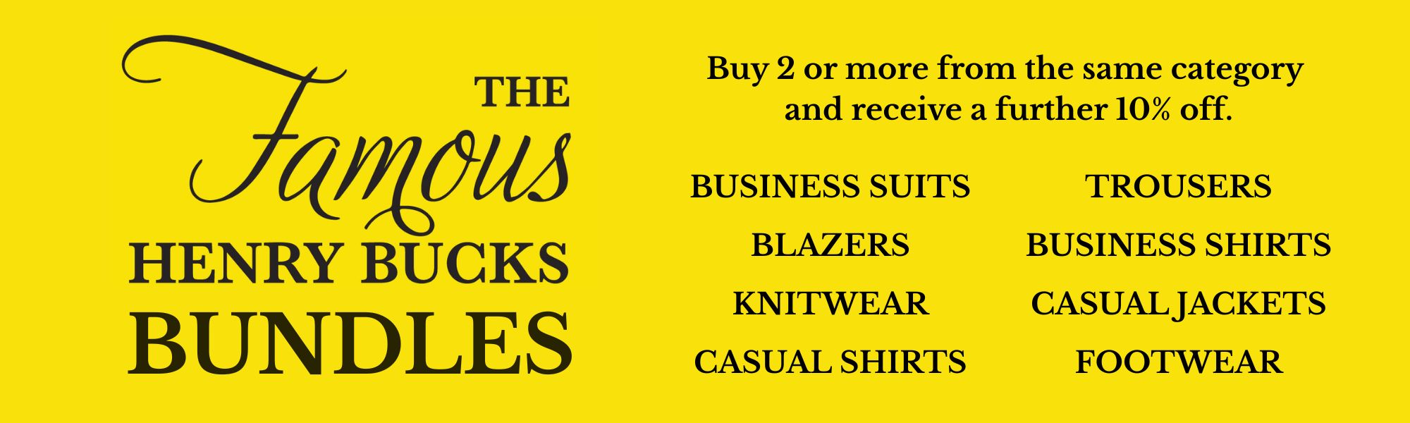 The Famous Henry Bucks Sale - Henry Bucks