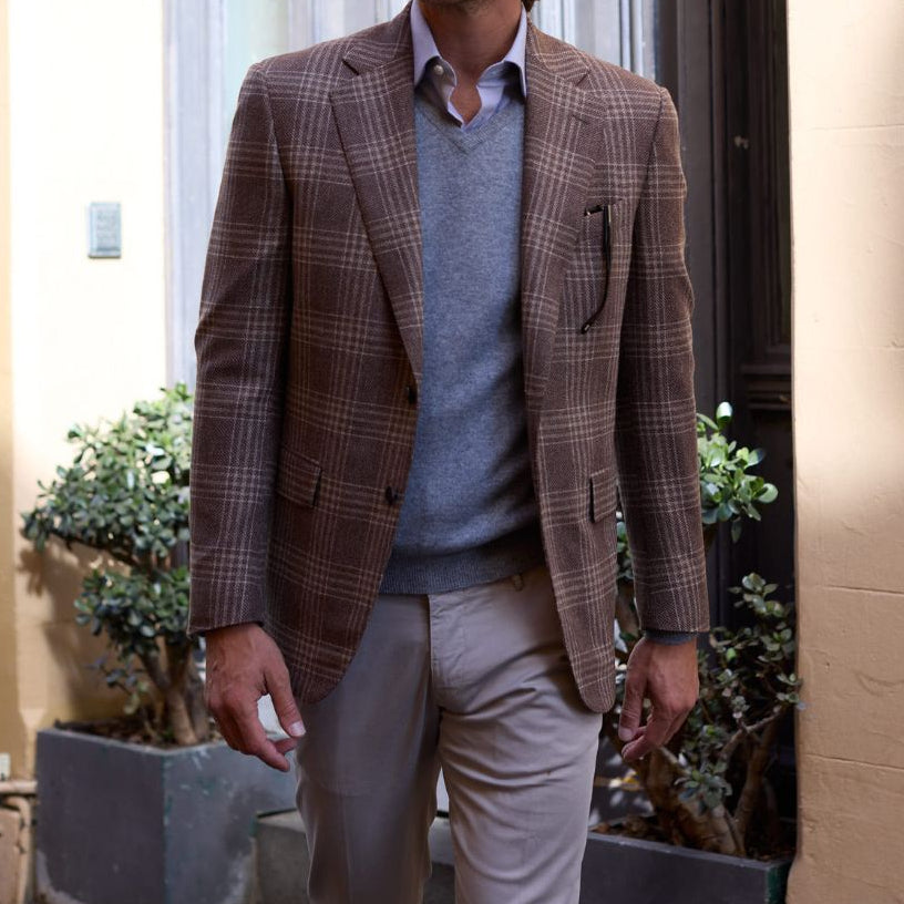 HENRY SARTORIAL HERITAGE Check Blazer BROWN CHECK REG