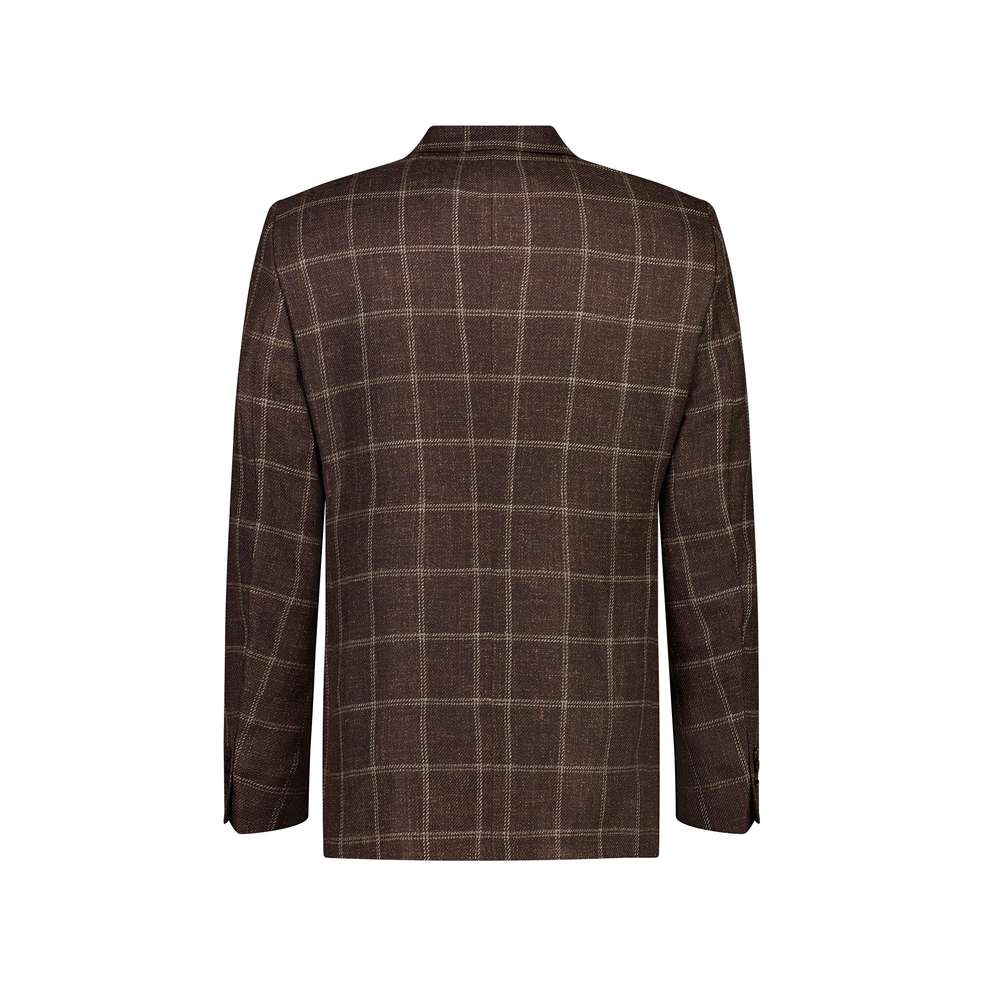 HENRY SARTORIAL Loro Piana 1/2 Canvas Blazer BROWN CHECK REG