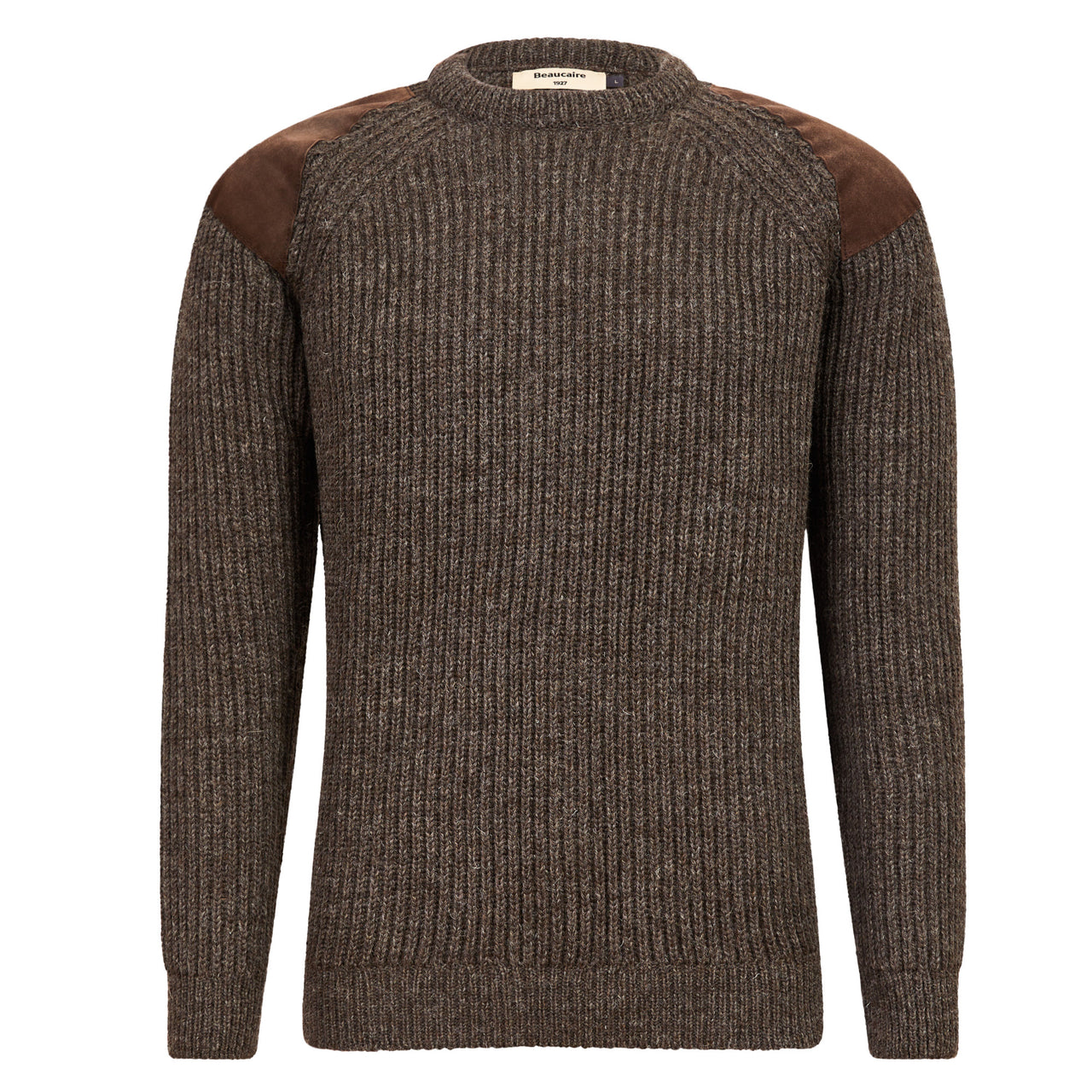 BEAUCAIRE Sweater With Suede BROWN