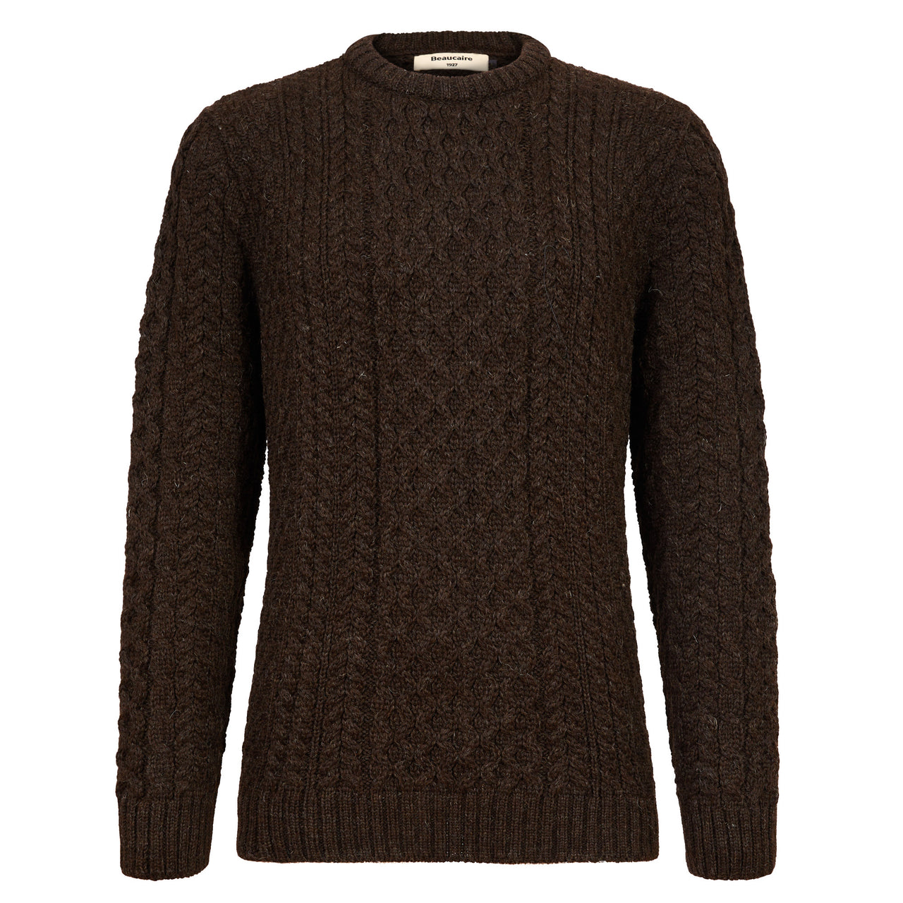 BEAUCAIRE Cable Sweater BROWN