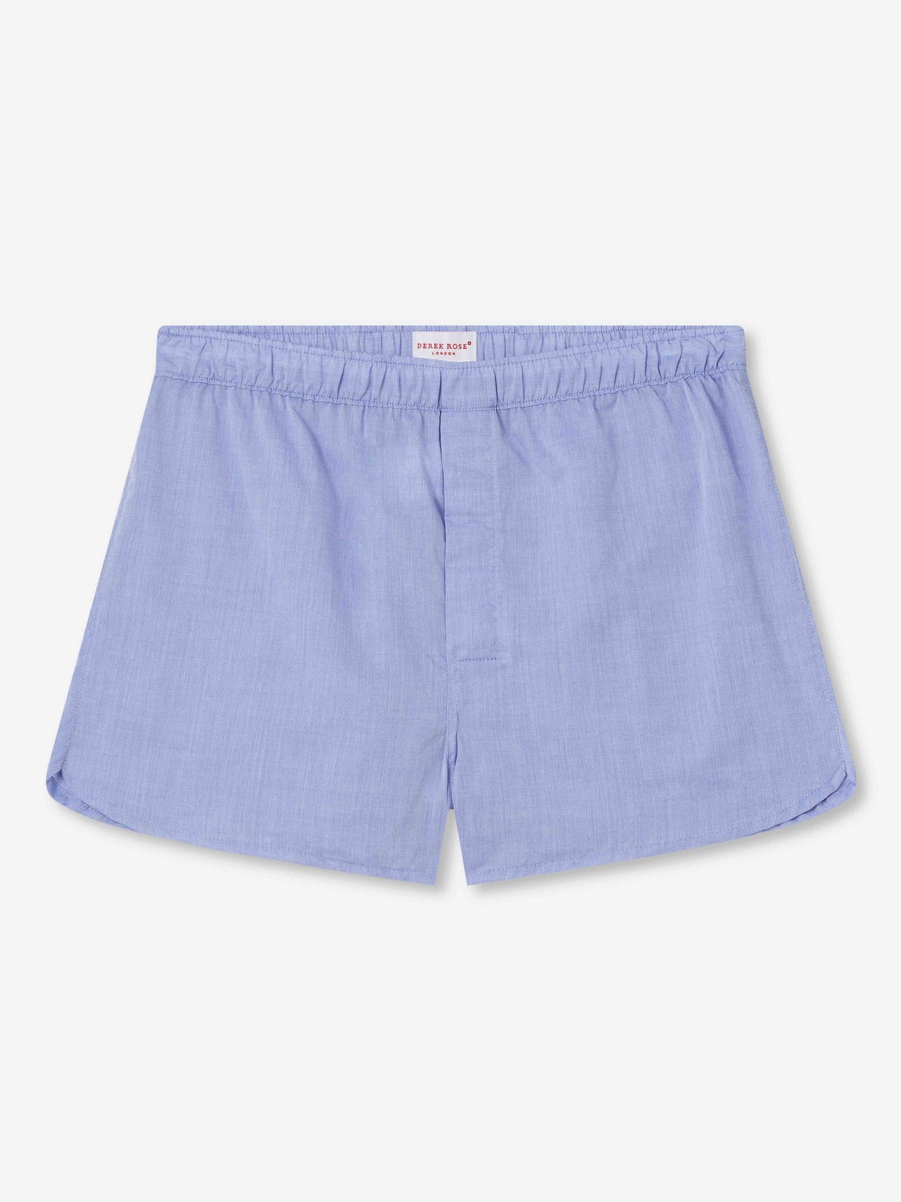 DEREK ROSE Amalfi Cotton Batiste Blue Boxer Shorts BLUE