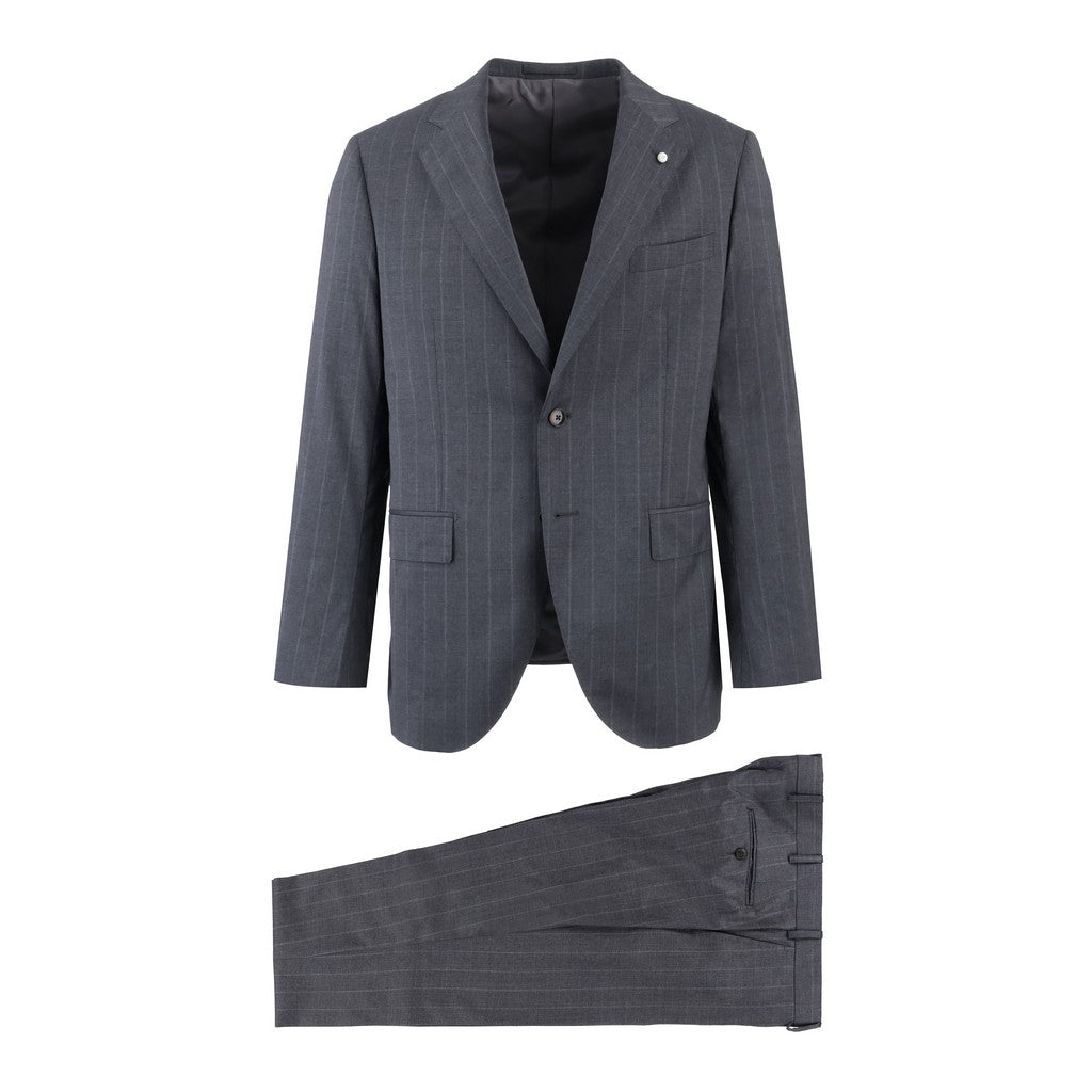 LUBIAM 1911 Wool Cashmere Suit CHARCOAL REG