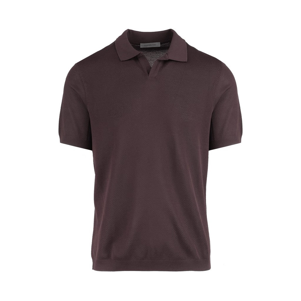 CORNELIANI Cotton Skipper Polo BROWN