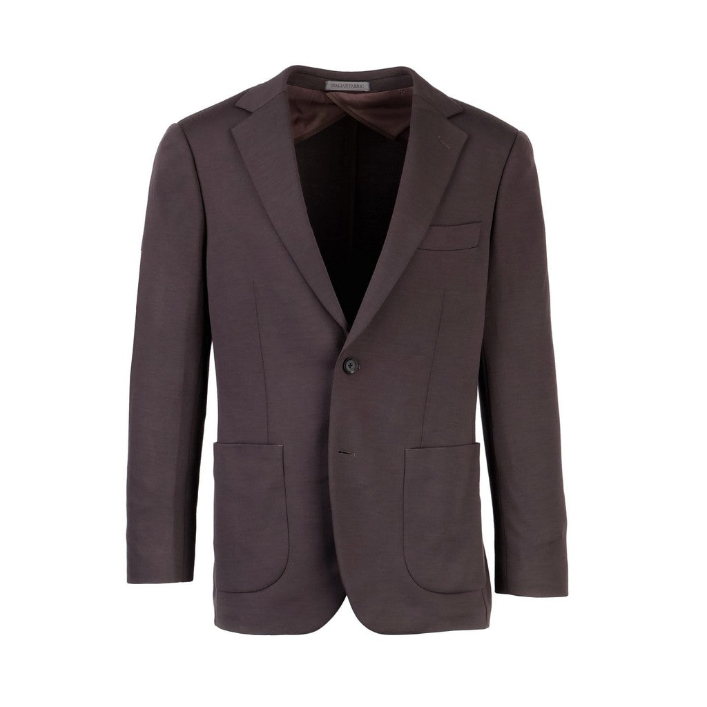 HENRY SARTORIAL Reda Active Wool Stretch Slim Fit Blazer CHOCOLATE