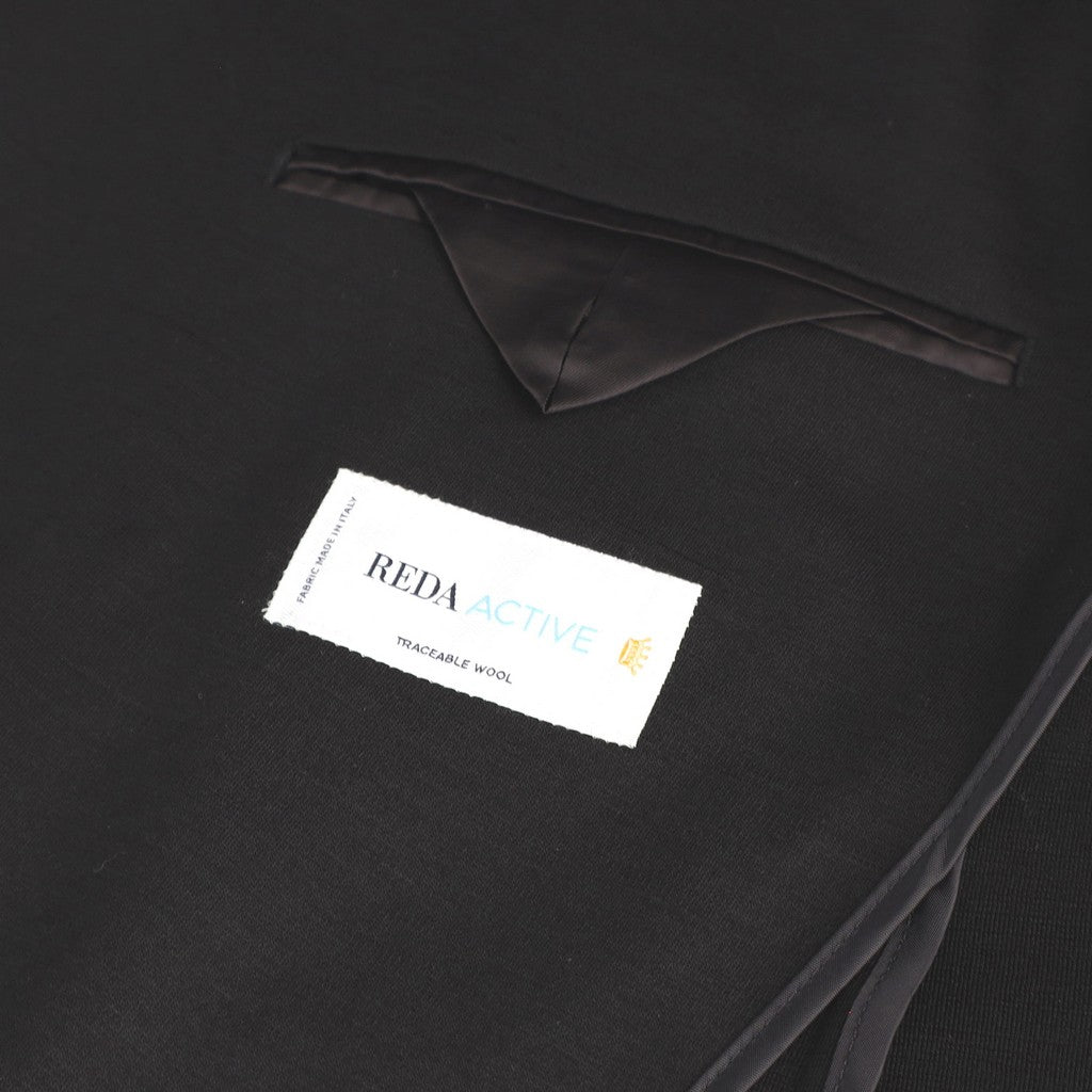 HENRY SARTORIAL Wool Double Breasted Slim Blazer BLACK