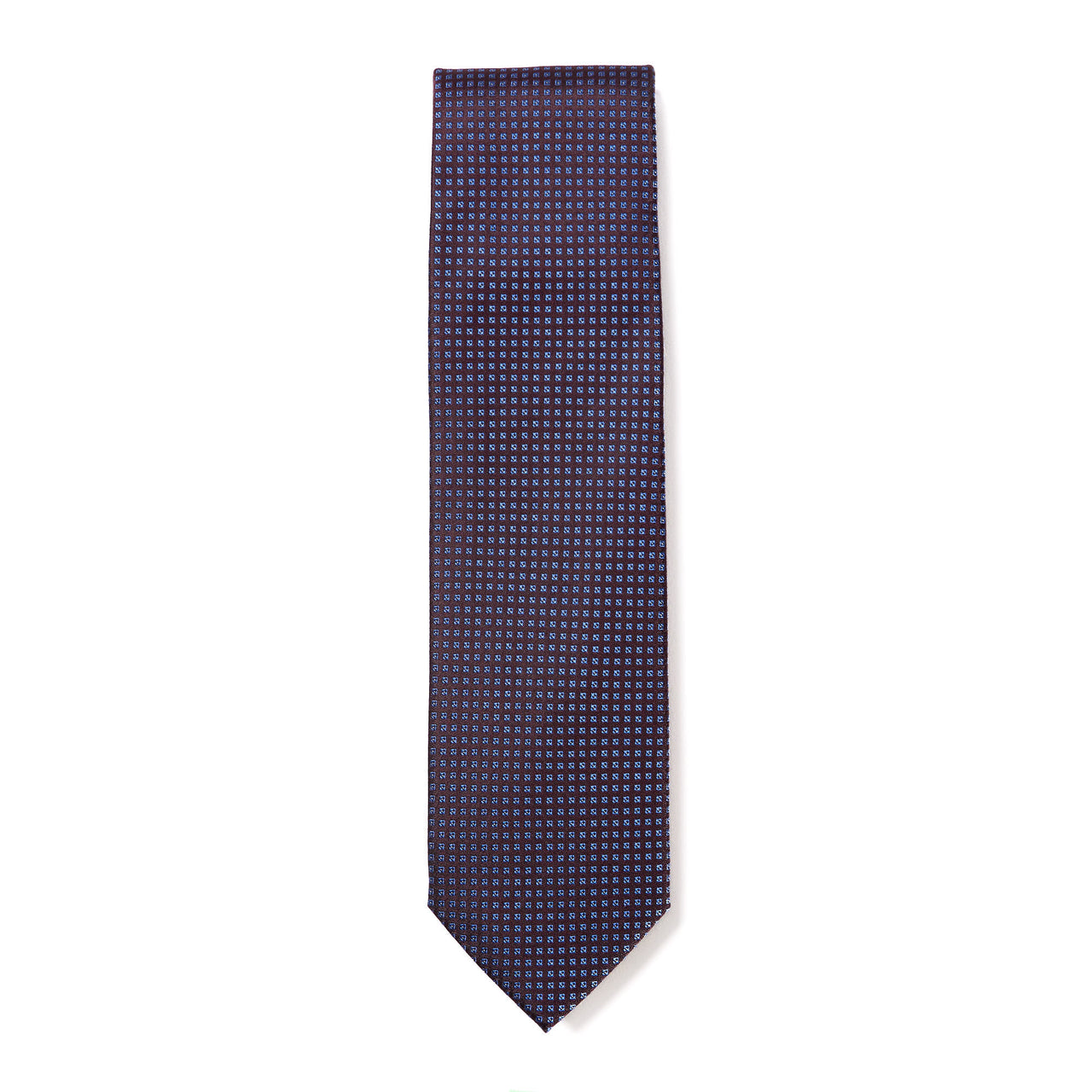 HENRY SARTORIAL X CANTINI Woven Pattern Tie BURGUNDY/NAVY