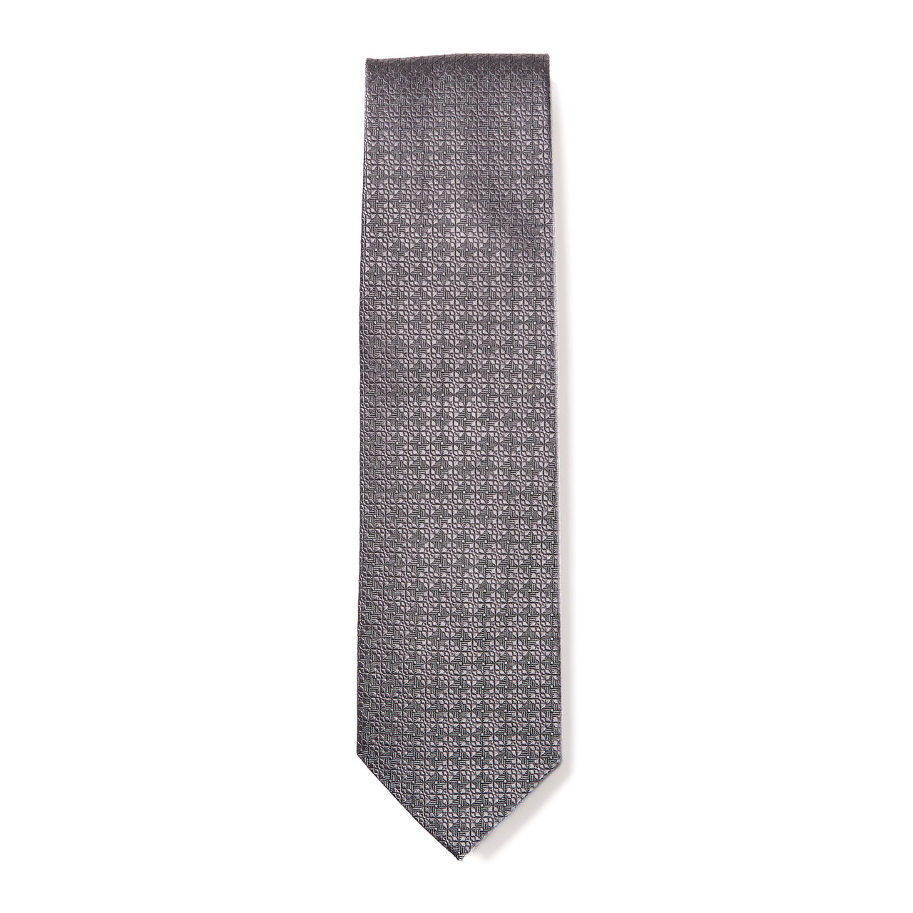 HENRY SARTORIAL X CANTINI Woven Textured Tie DARK GREY