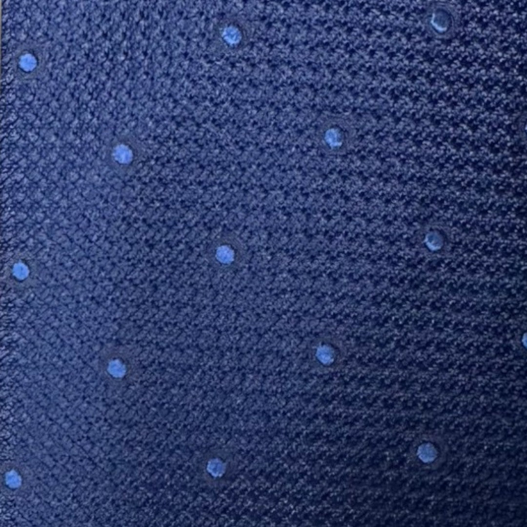 HENRY SARTORIAL X CANTINI Silk Woven Tie BLUE