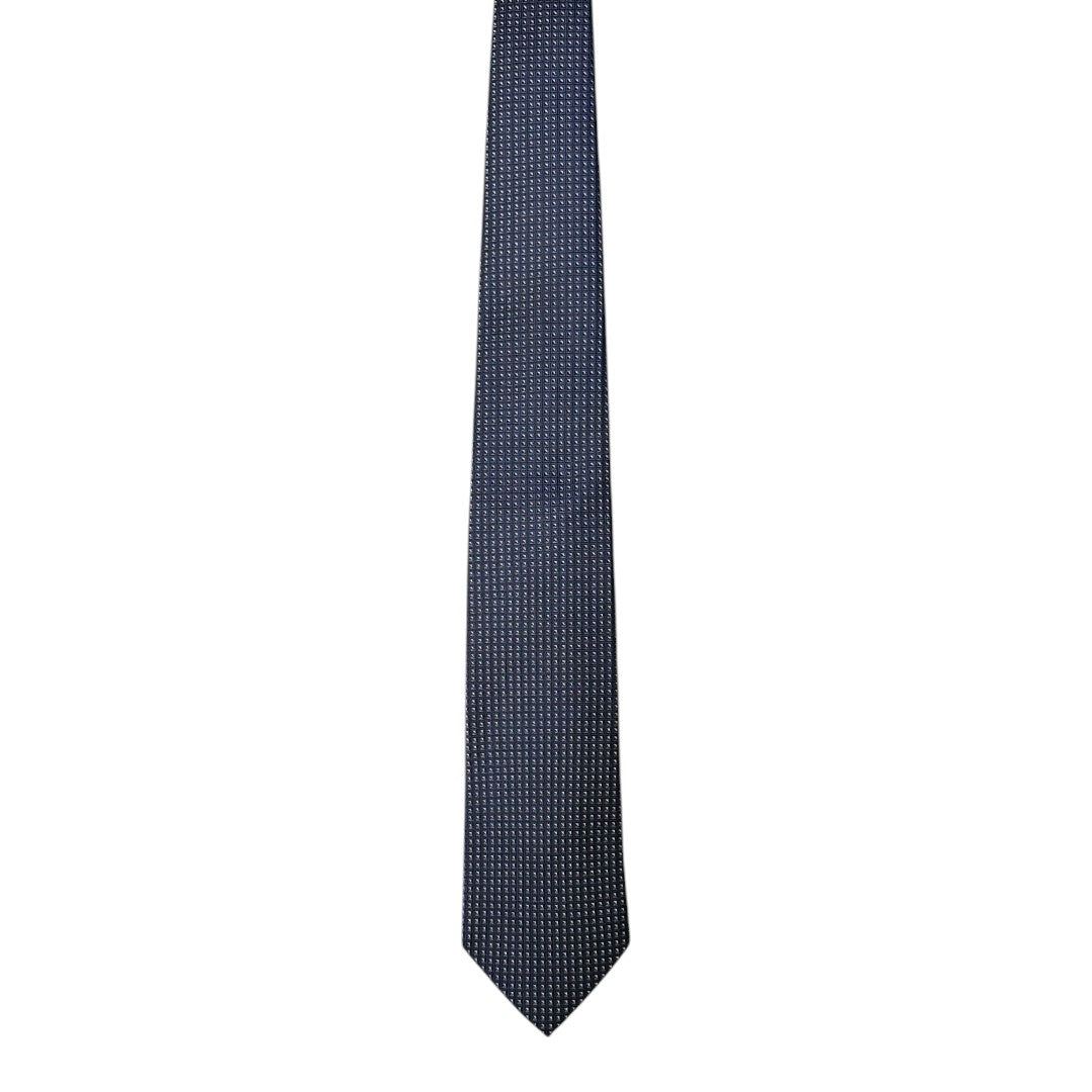 HENRY SARTORIAL X CANTINI Silk Woven Tie BLACK
