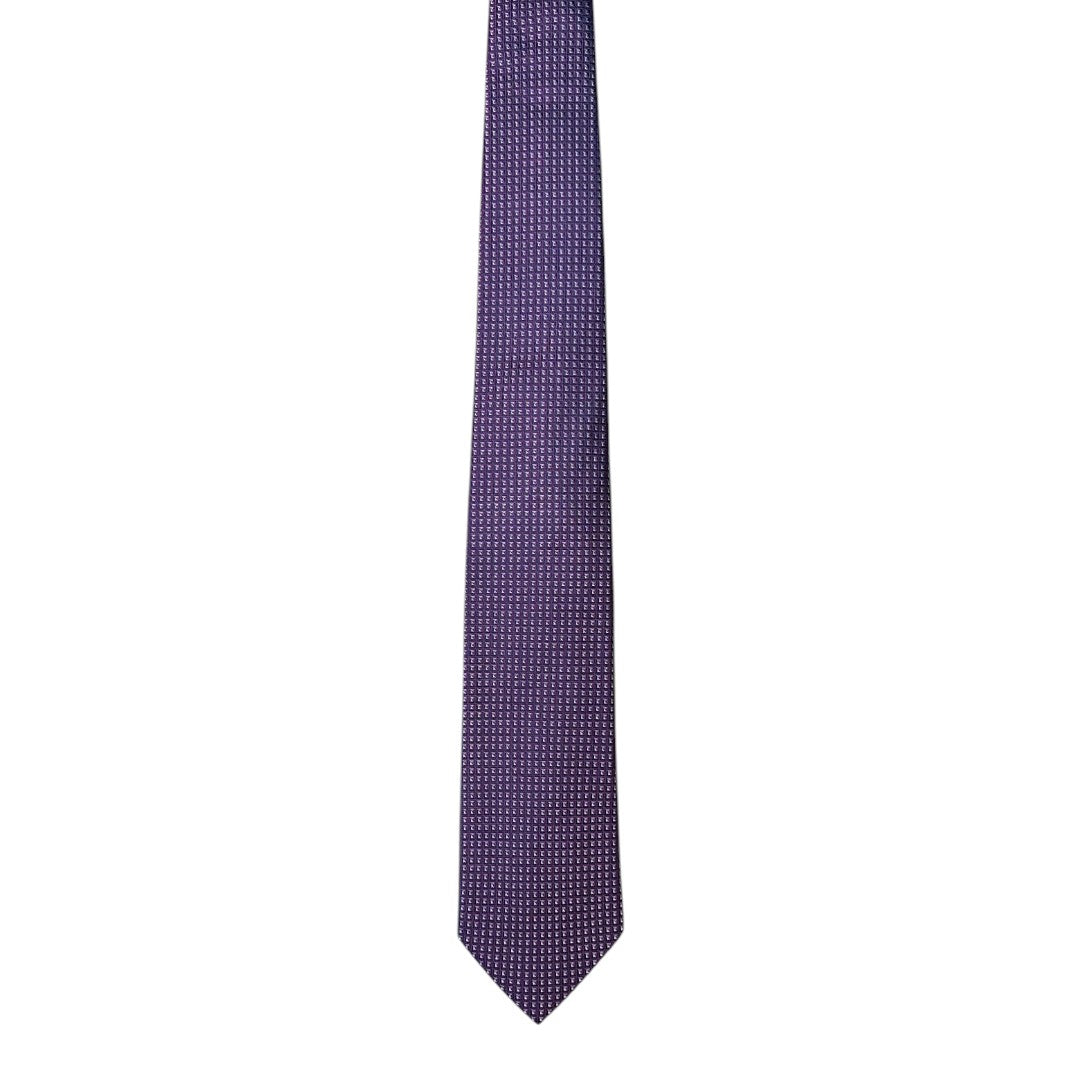 HENRY SARTORIAL X CANTINI Silk Woven Tie PURPLE