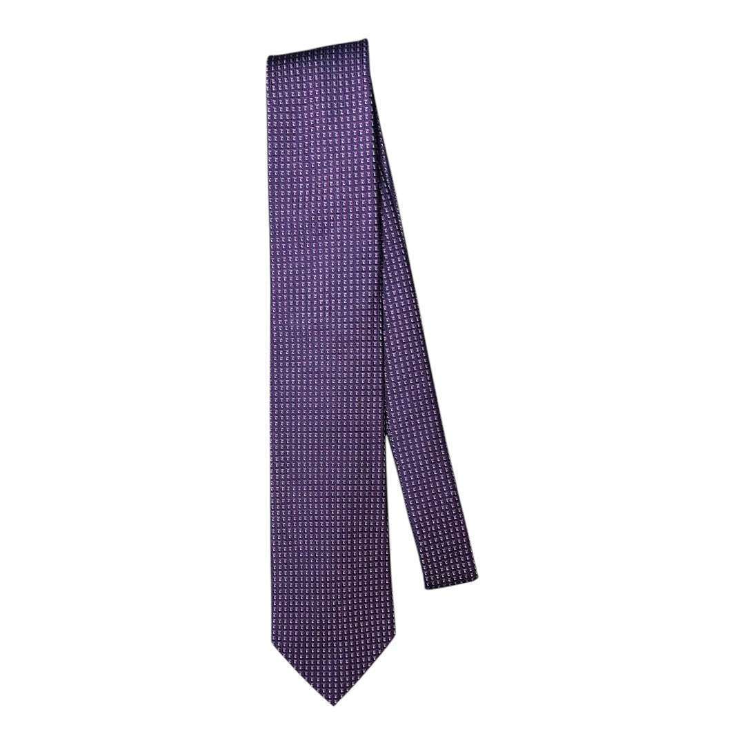 HENRY SARTORIAL X CANTINI Silk Woven Tie PURPLE