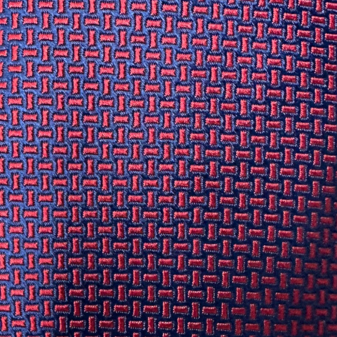 HENRY SARTORIAL X CANTINI Silk Woven Tie RED