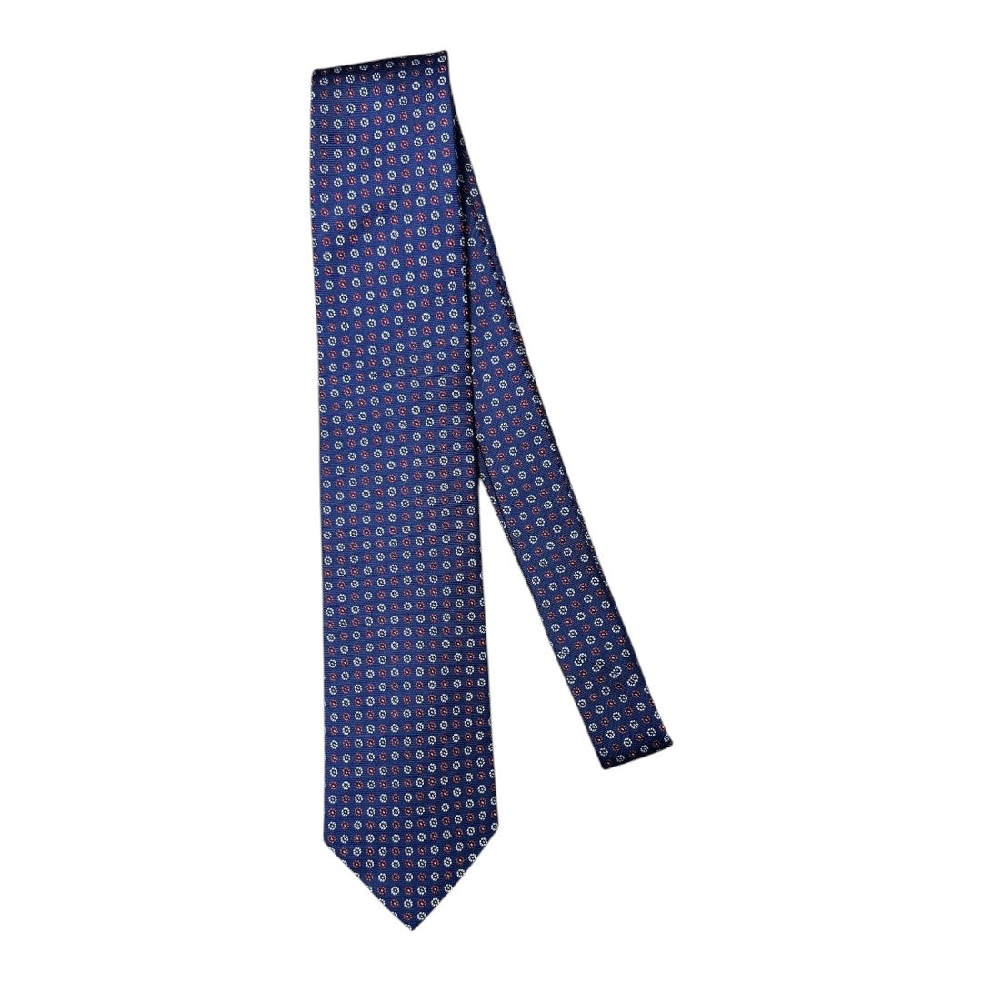 HENRY SARTORIAL X CANTINI Silk Woven Tie RED