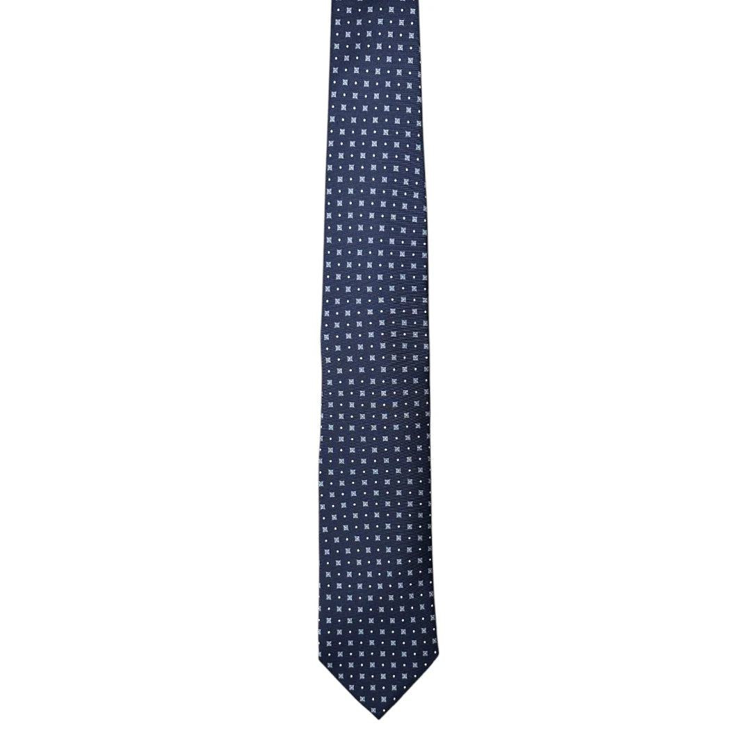 HENRY SARTORIAL X FLORENCE STYLE Twill Fantasia Tie NAVY