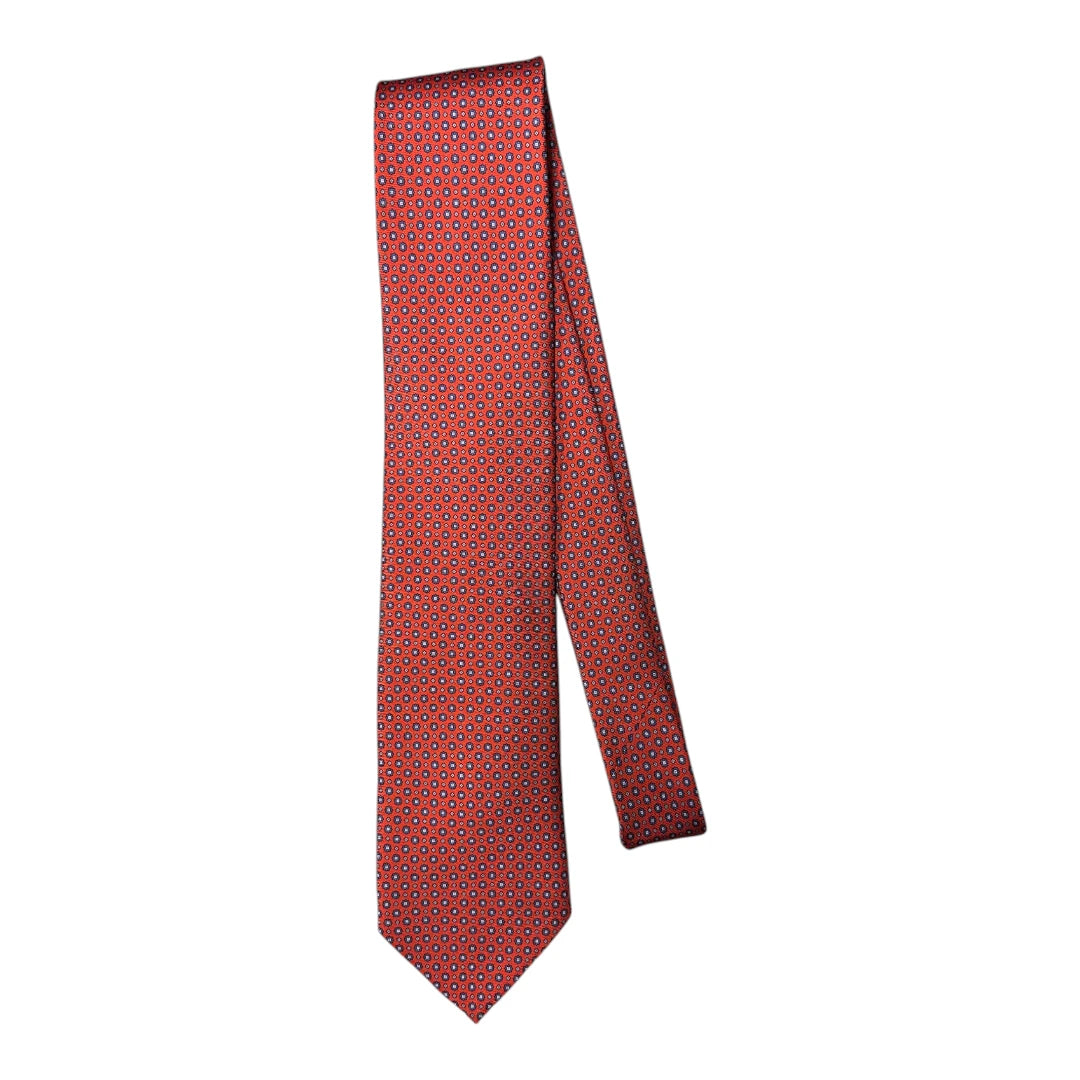 HENRY SARTORIAL X FLORENCE STYLE Twill Fantasia Print Tie RED