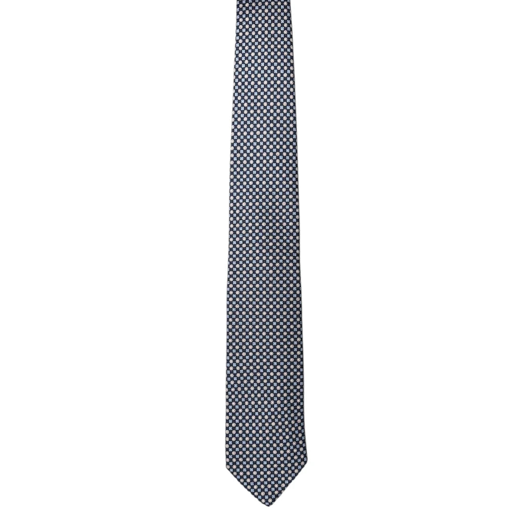 HENRY SARTORIAL X FLORENCE STYLE Saglione Silk Tie NAVY