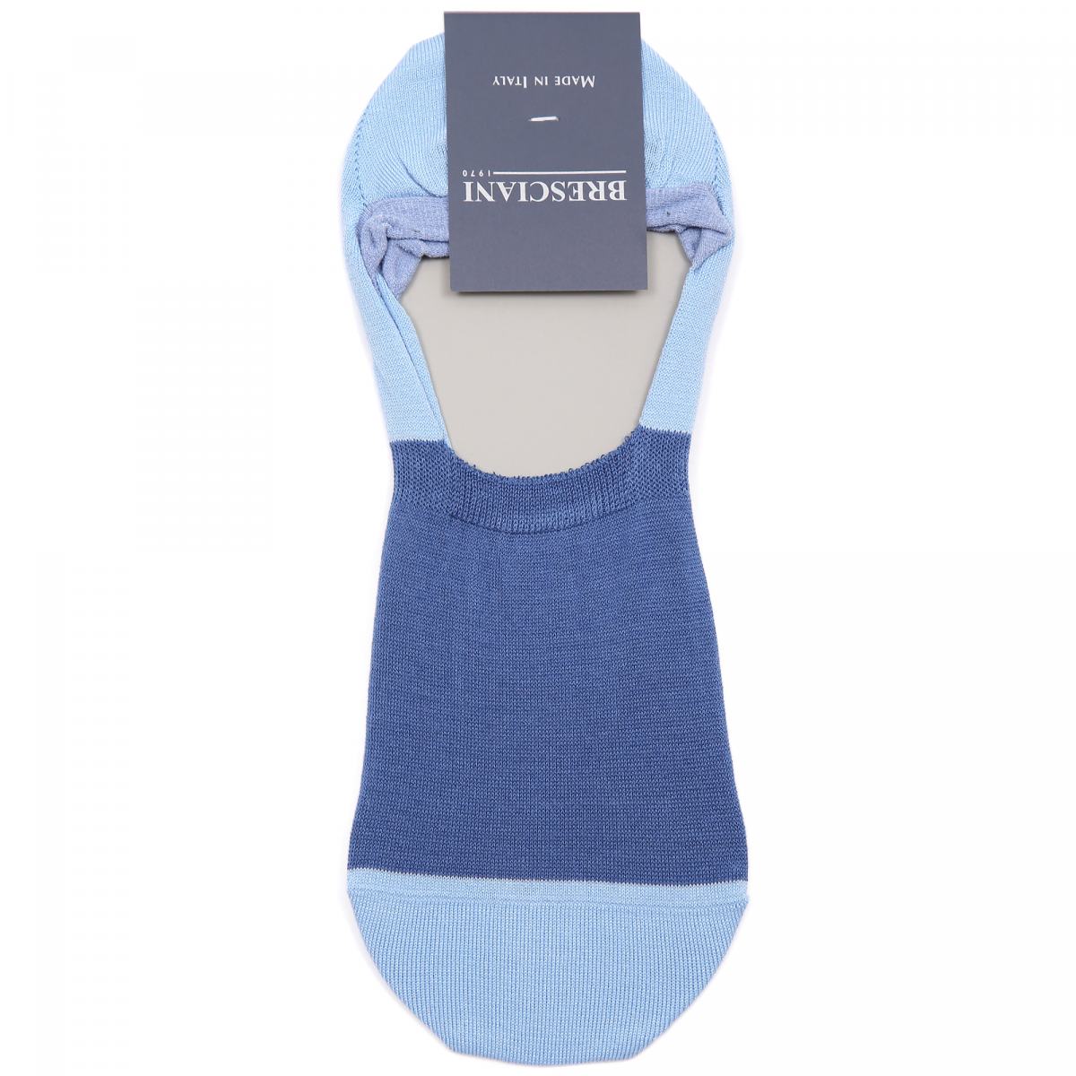 BRESCIANI Bicolour Invisible Socks NAVY/BLUE