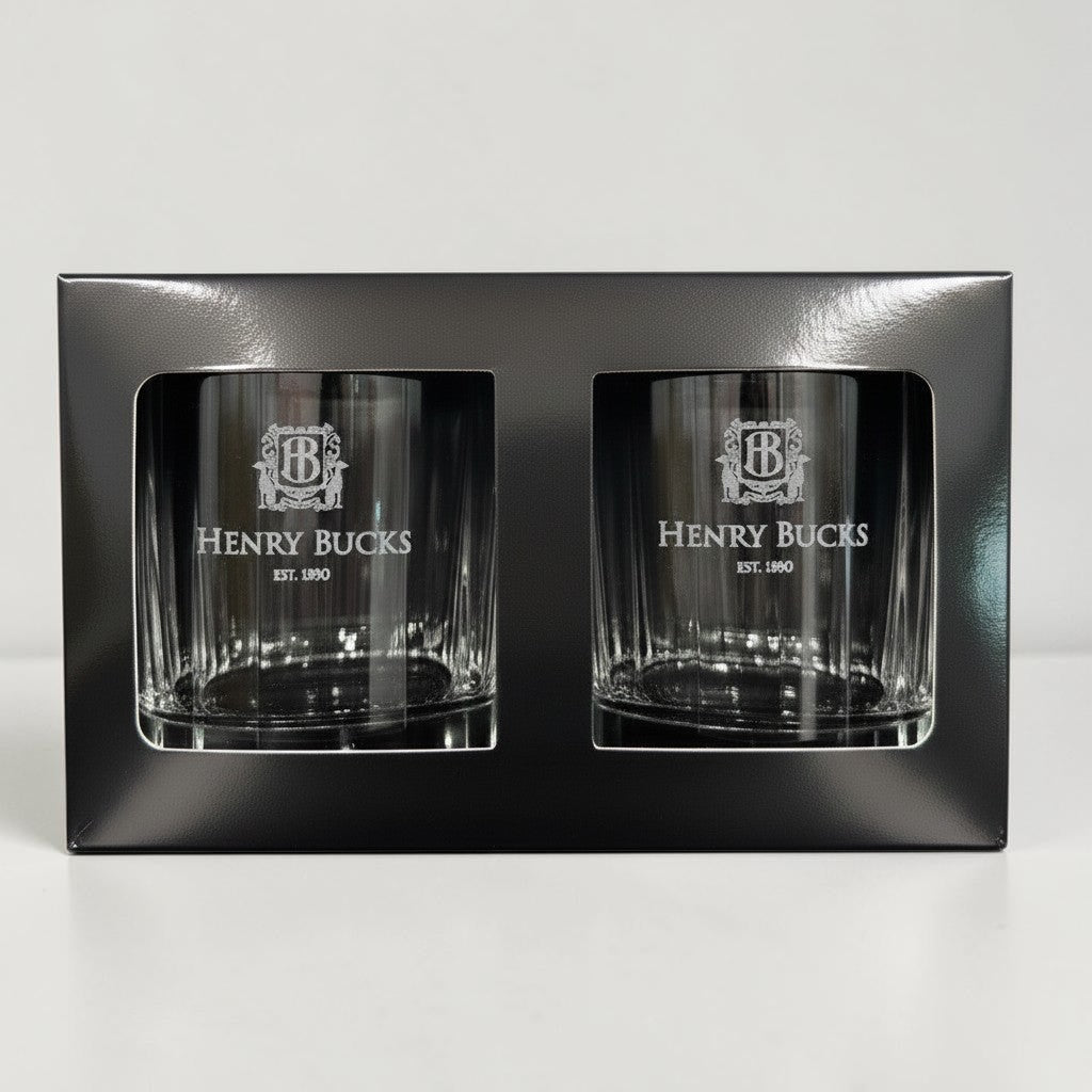 HENRY BUCKS Crystal Tumblers 2 PACK