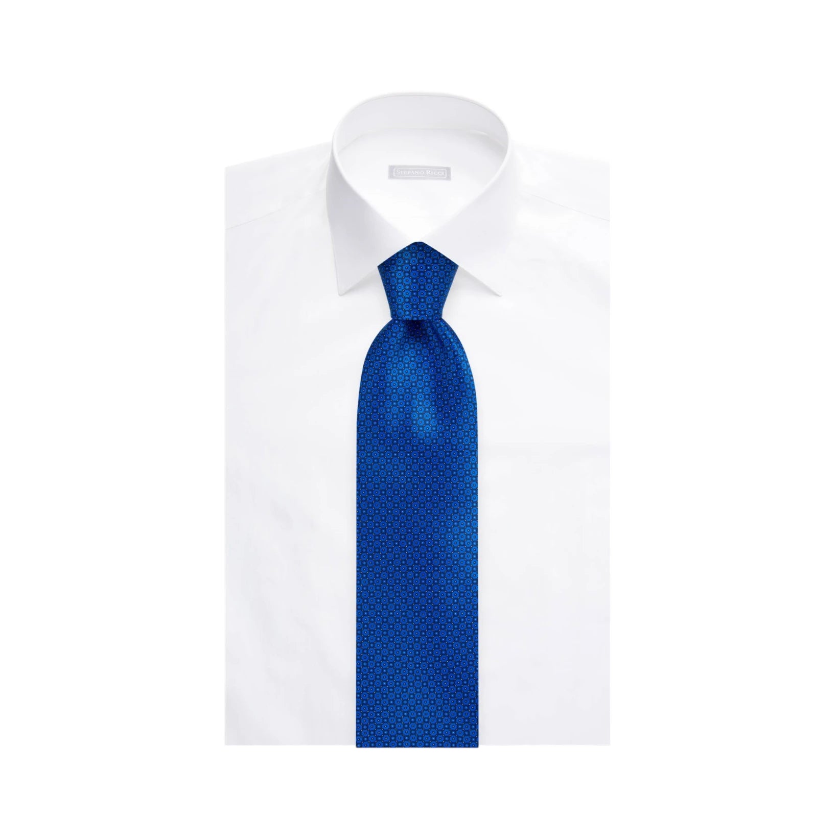 STEFANO RICCI Luxury Silk Long Tie BLUE/BLACK