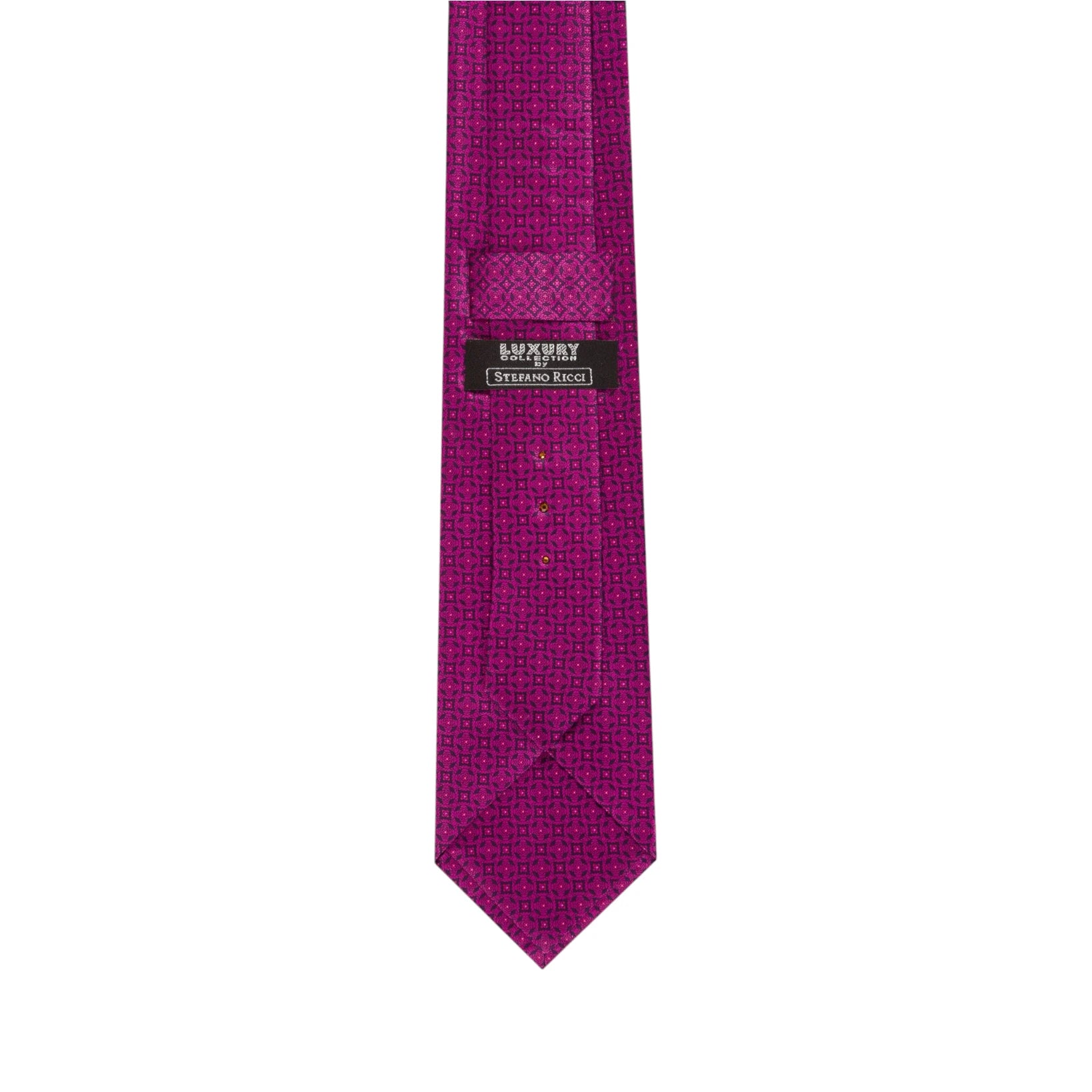 STEFANO RICCI Silk Luxury Tie PURPLE/BLACK