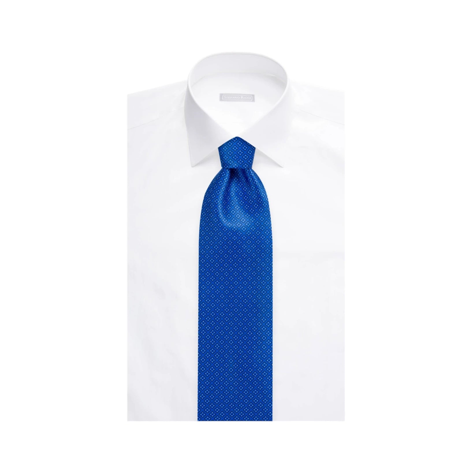 STEFANO RICCI Silk Luxury Tie BLACK/BLUE