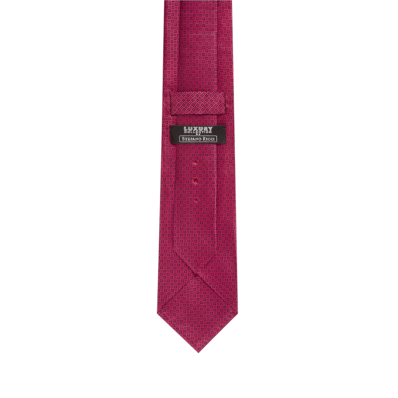 STEFANO RICCI Silk Luxury Tie BLACK/RED