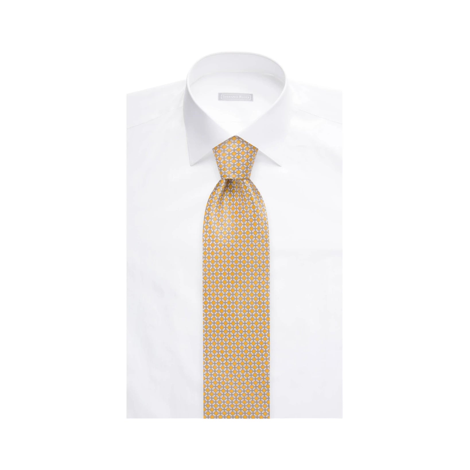STEFANO RICCI Silk Luxury Tie YELLOW MULTI