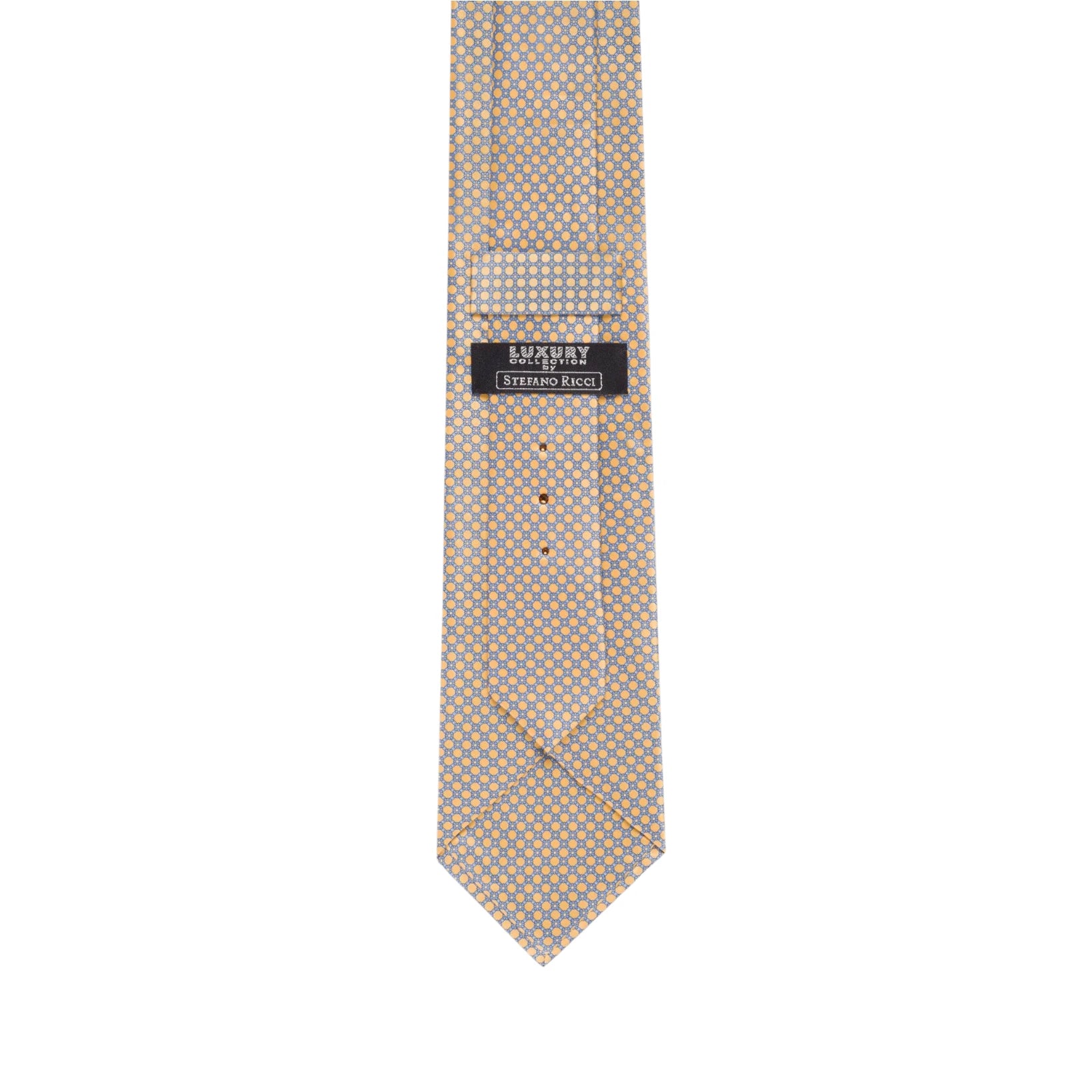 STEFANO RICCI Silk Luxury Tie YELLOW/BLUE