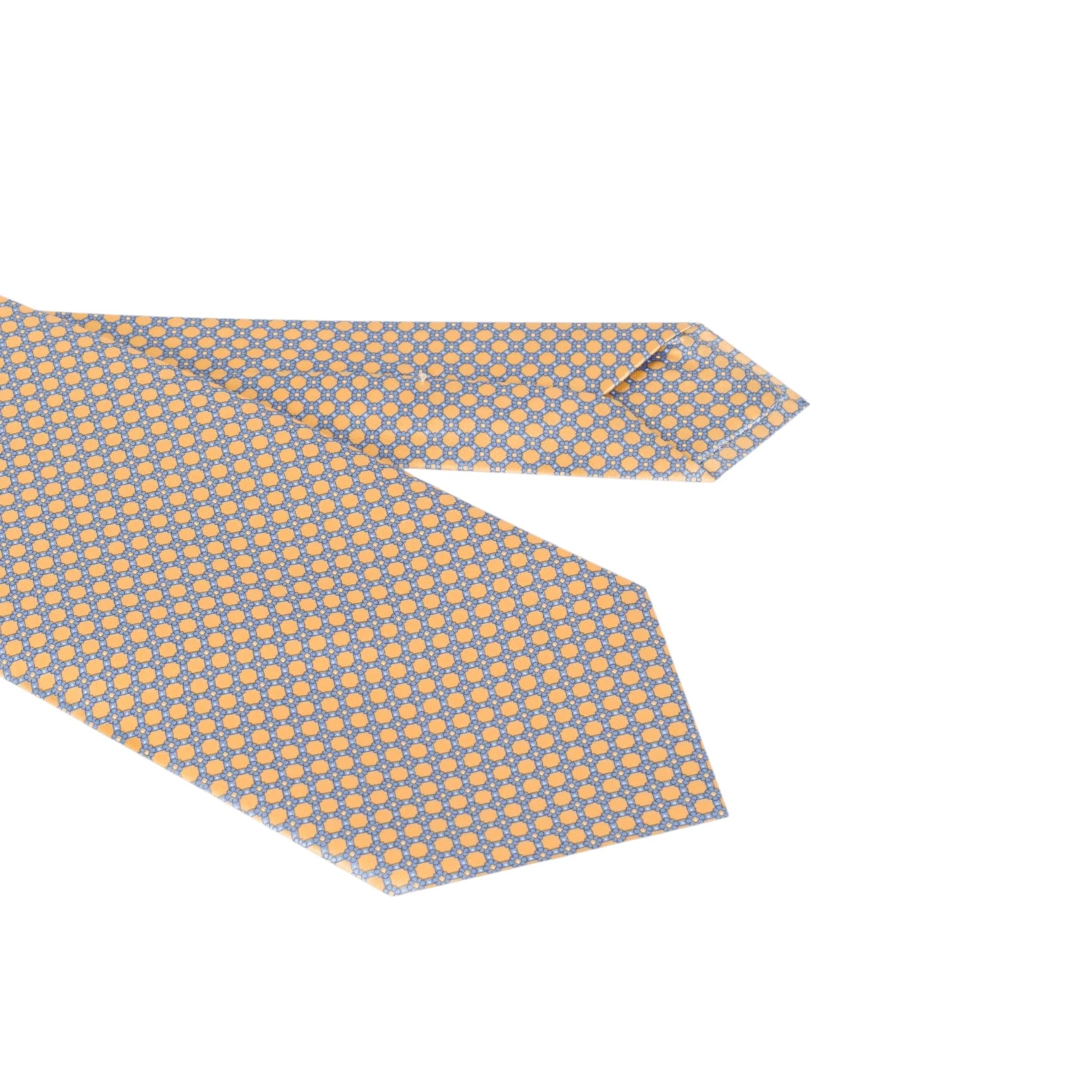 STEFANO RICCI Silk Luxury Tie YELLOW/BLUE