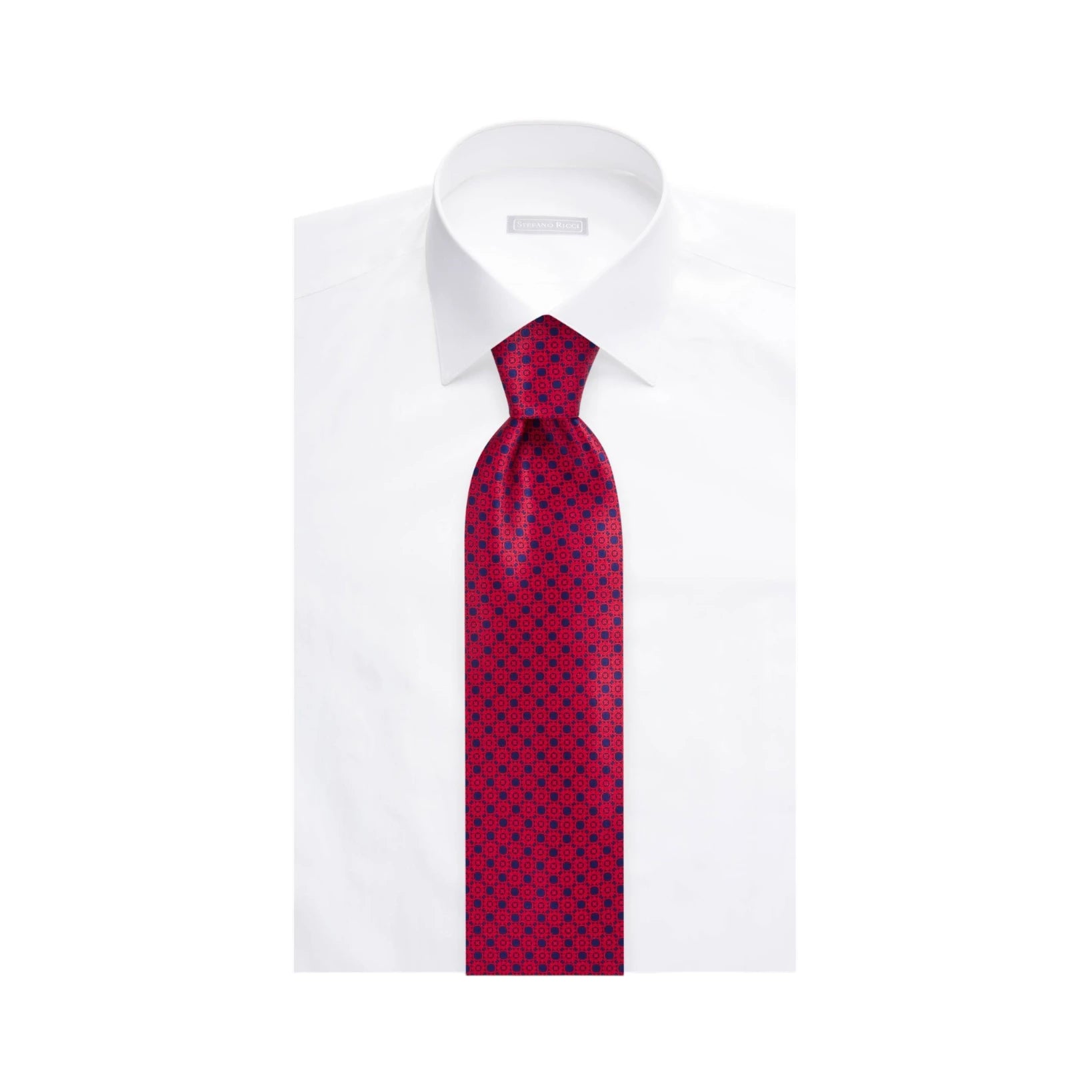 STEFANO RICCI Silk Luxury Tie BLUE/RED