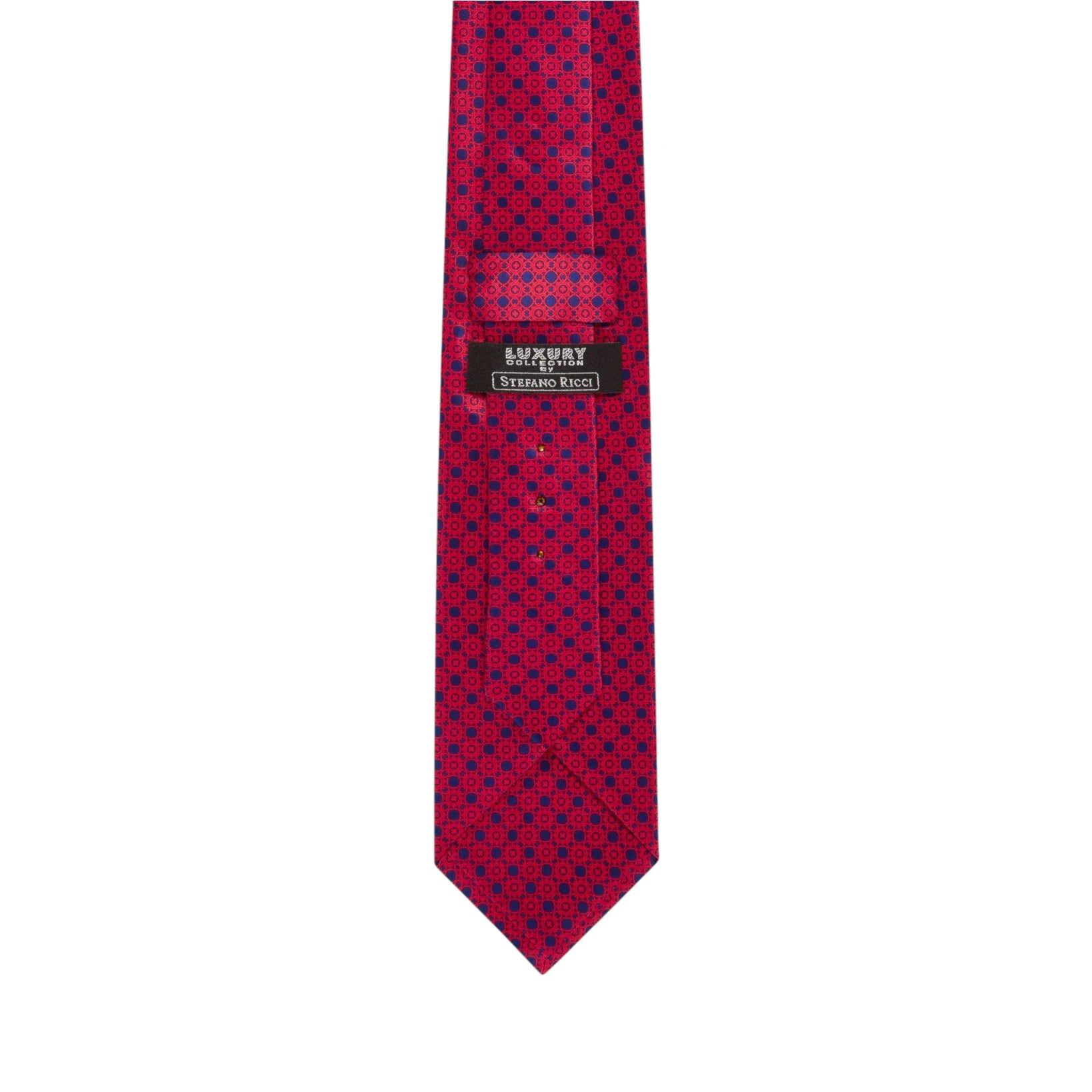 STEFANO RICCI Silk Luxury Tie BLUE/RED