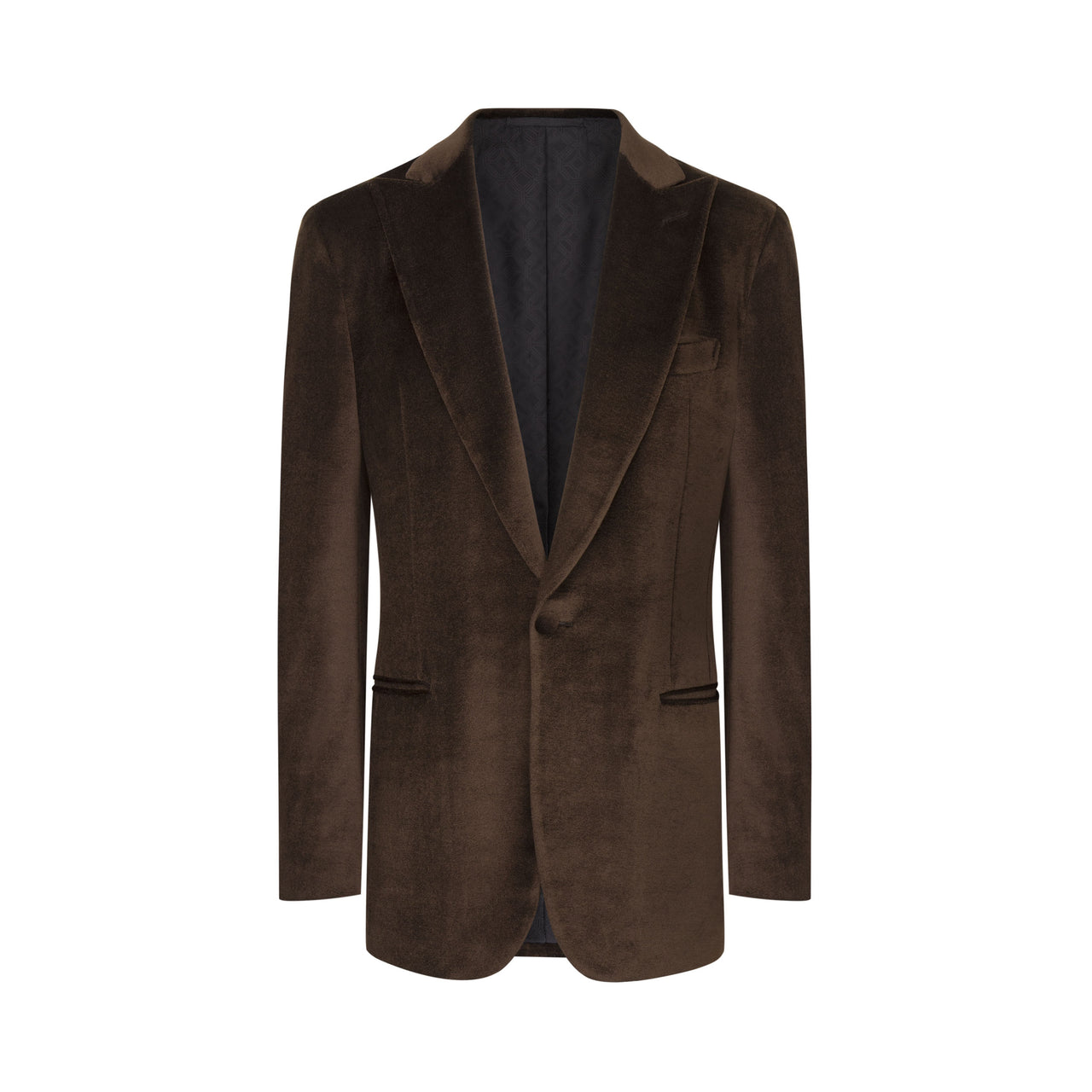 STEFANO RICCI Woven One Button Jacket BROWN