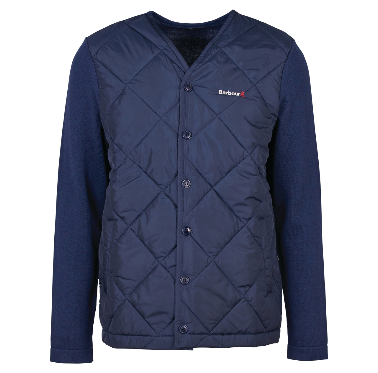 BARBOUR Craghead Quilted Cardigan NAVY