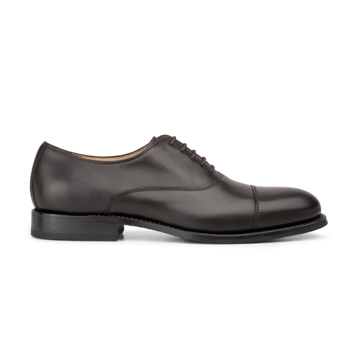 HENRY BUCKS Oxford Toe Cap F-Fit Leather Sole DARK BROWN