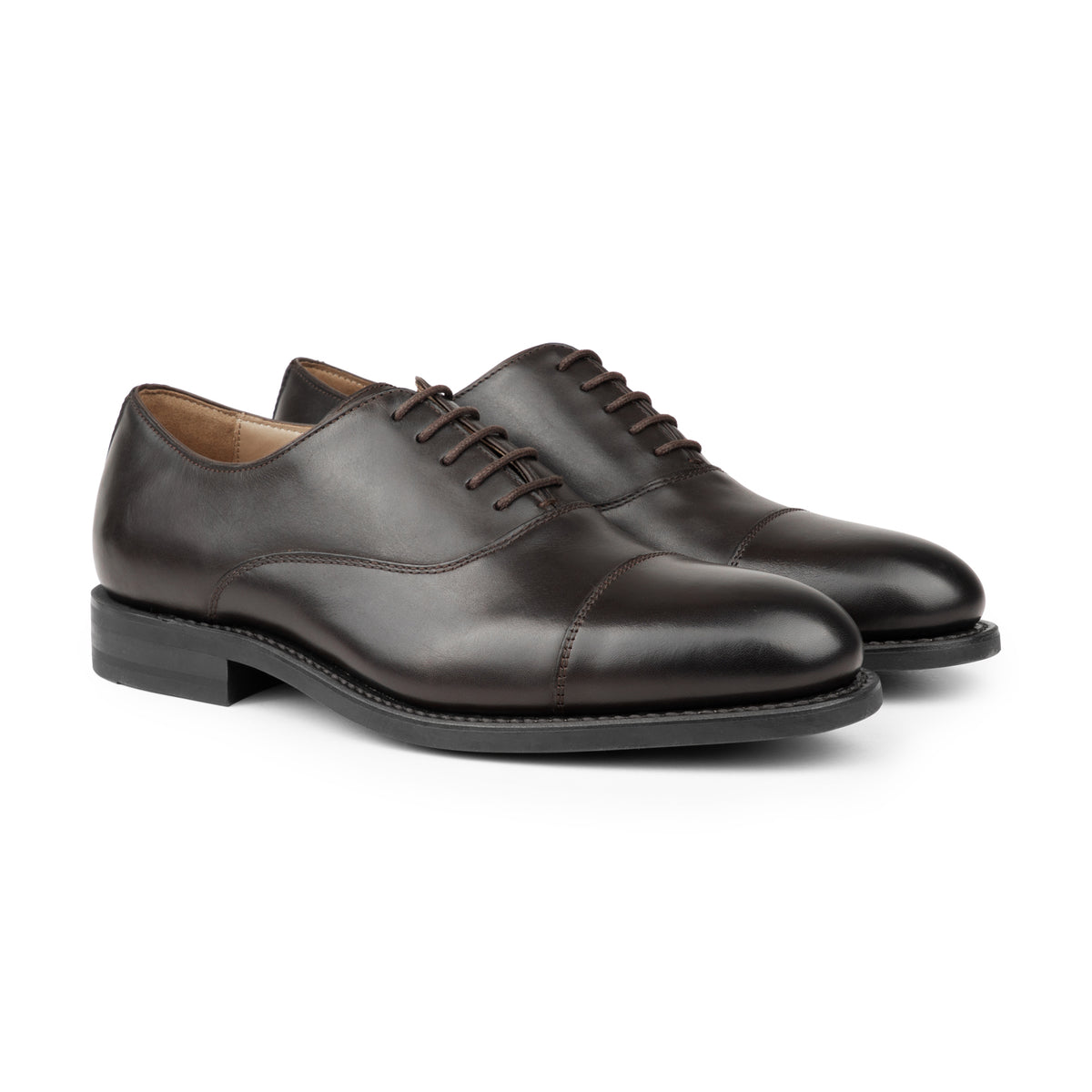 HENRY BUCKS Oxford Toe Cap G-Fit Rubber Sole DARK BROWN