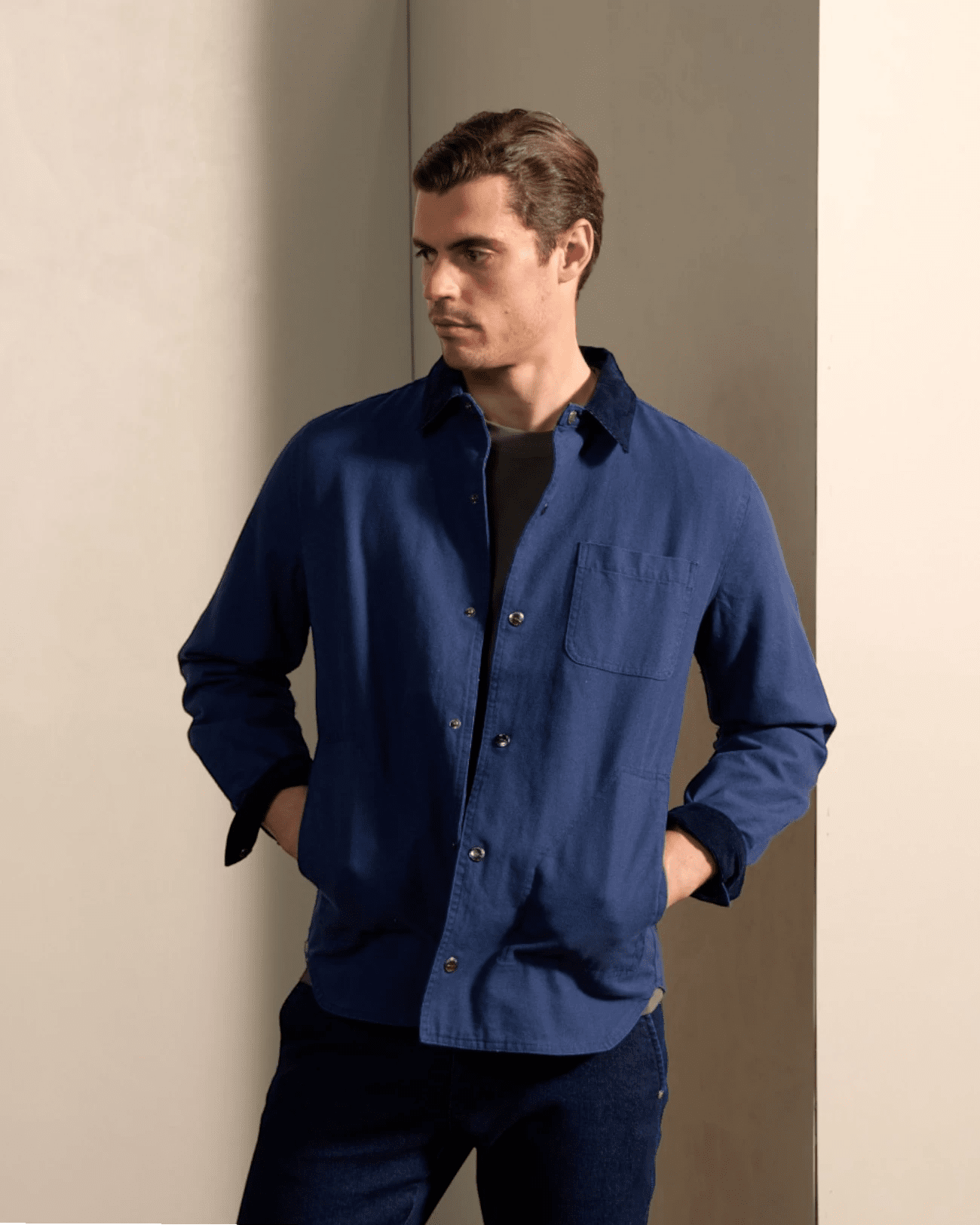 BEAUCAIRE Stone Wash Jacket NAVY - Henry Bucks