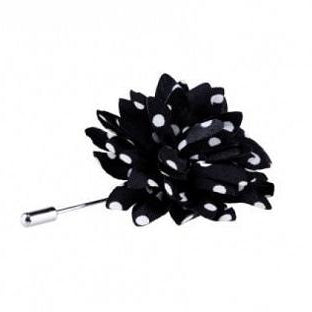 Black/White Flower Lapel Pin - Henry BucksLapel Pin52610 - 85
