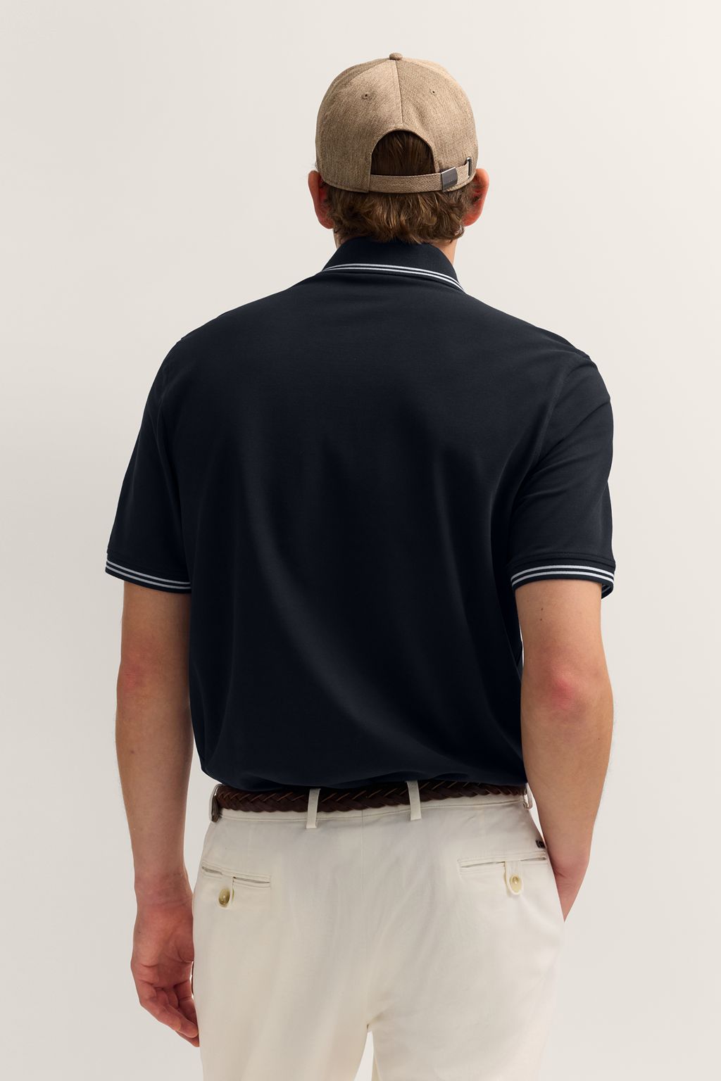 BUGATTI Cotton Short Sleeve Polo NAVY