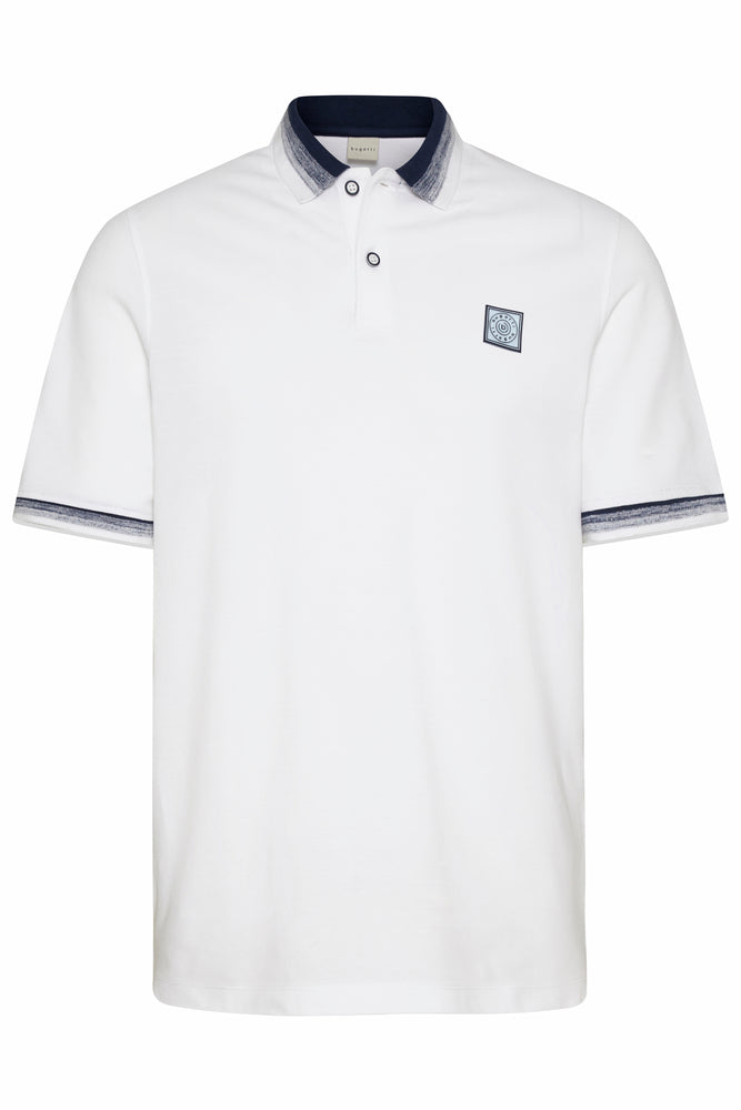 BUGATTI Short Sleeve Polo shirt WHITE