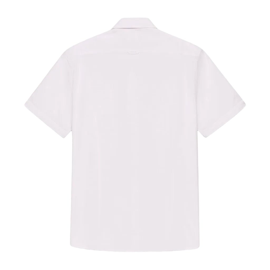 BUGATTI Casual Cotton Short Sleeve Shirt WHITE - Henry Bucks