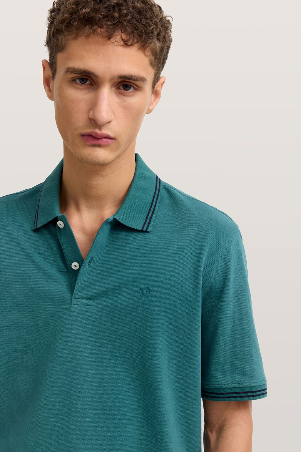 BUGATTI Cotton Short Sleeve Polo BOTTLE GREEN - Henry Bucks