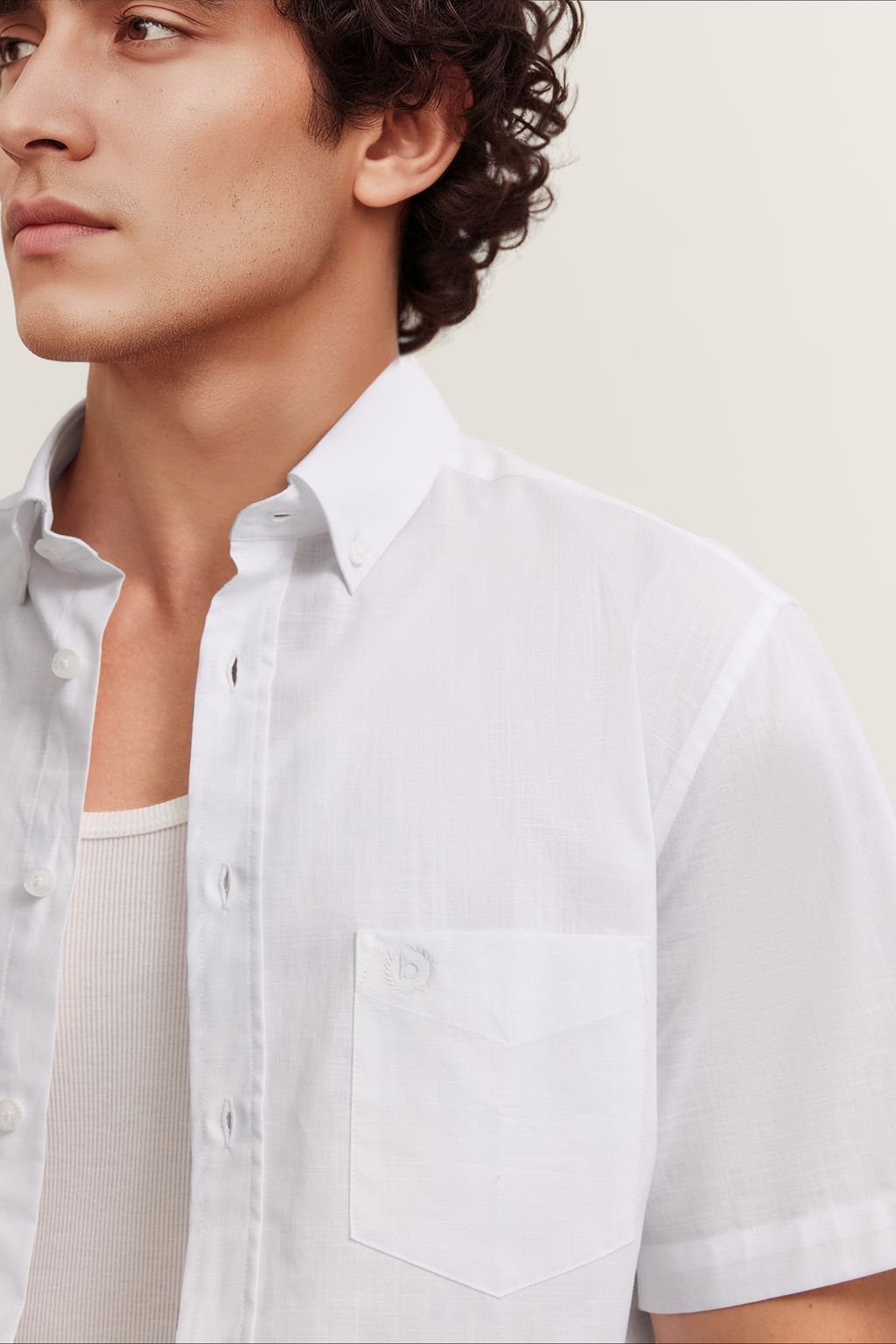BUGATTI Cotton Short Sleeve Shirt WHITE - Henry Bucks