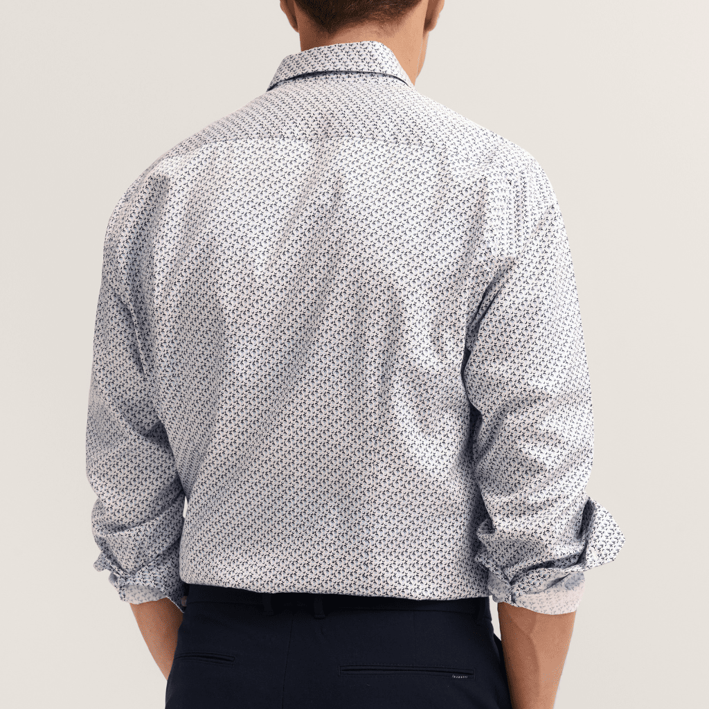 BUGATTI Printed Casual Shirt LIGHT BLUE - Henry Bucks