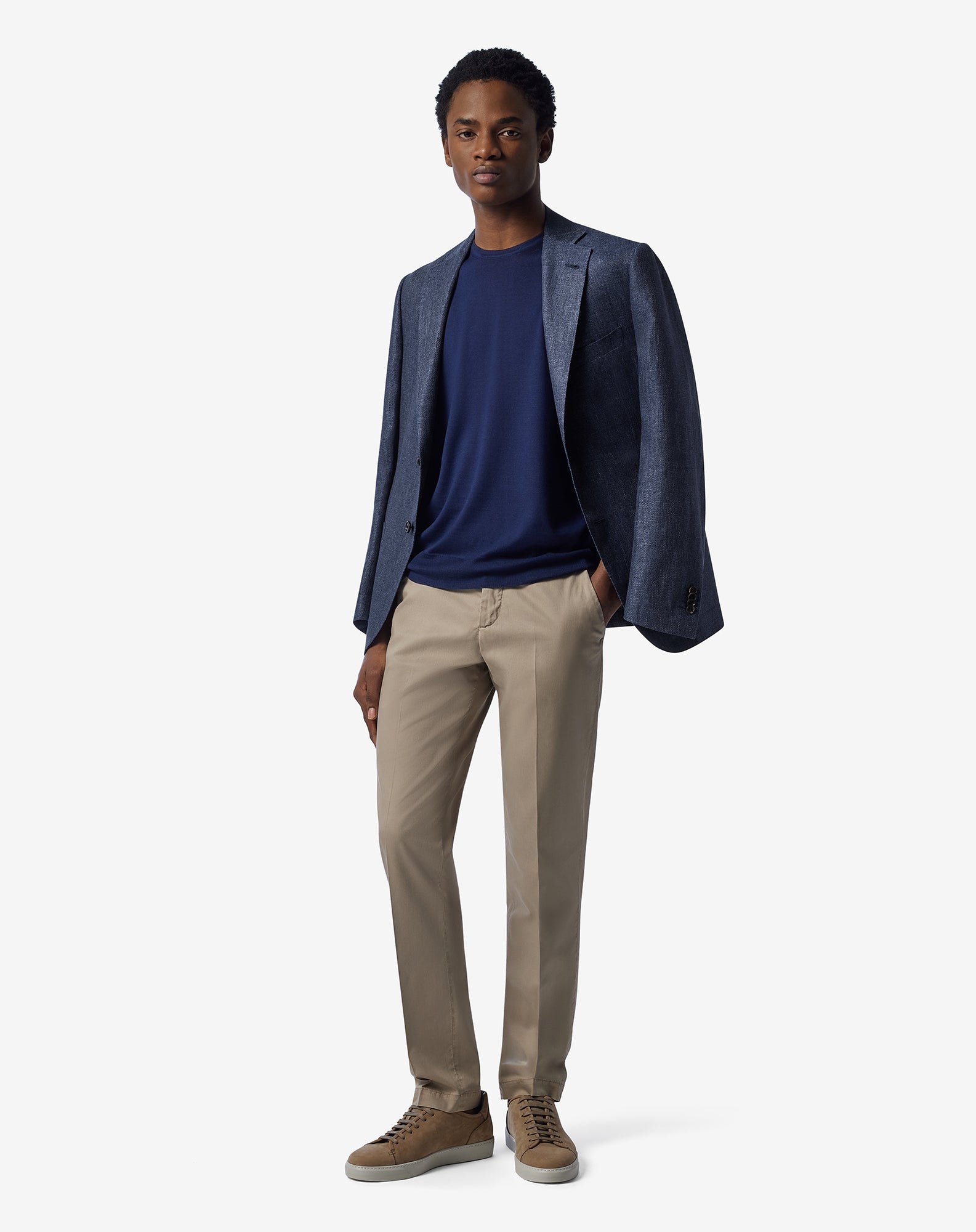 CORNELIANI Academy Light Twill Jacket NAVY - Henry Bucks