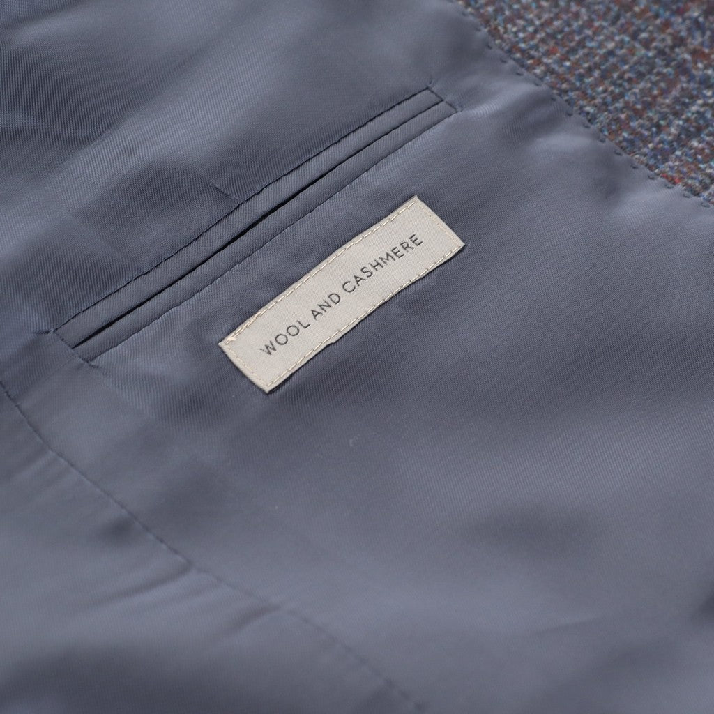 CORNELIANI Cashmere Blazer NAVY/BURGUNDY/GOLD - Henry Bucks