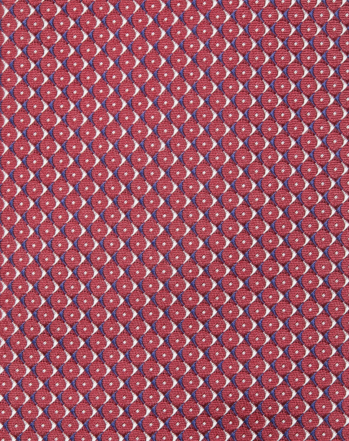 CORNELIANI Damask Pure Silk Tie RED/NAVY - Henry Bucks