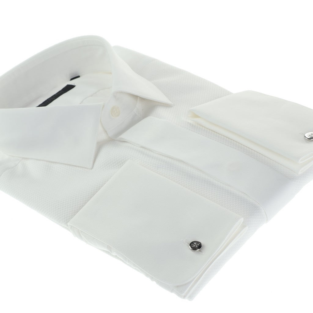 CORNELIANI Dinner Shirt Single Cuff WHITE - Henry Bucks