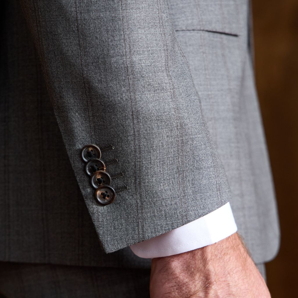 CORNELIANI Leader Wool Suit MID GREY REG - Henry Bucks