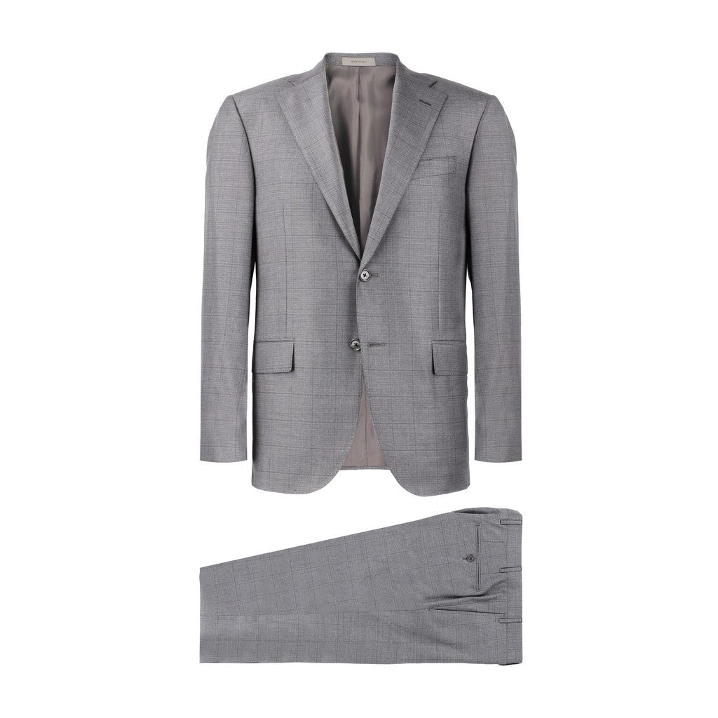 CORNELIANI Leader Wool Suit MID GREY REG - Henry Bucks